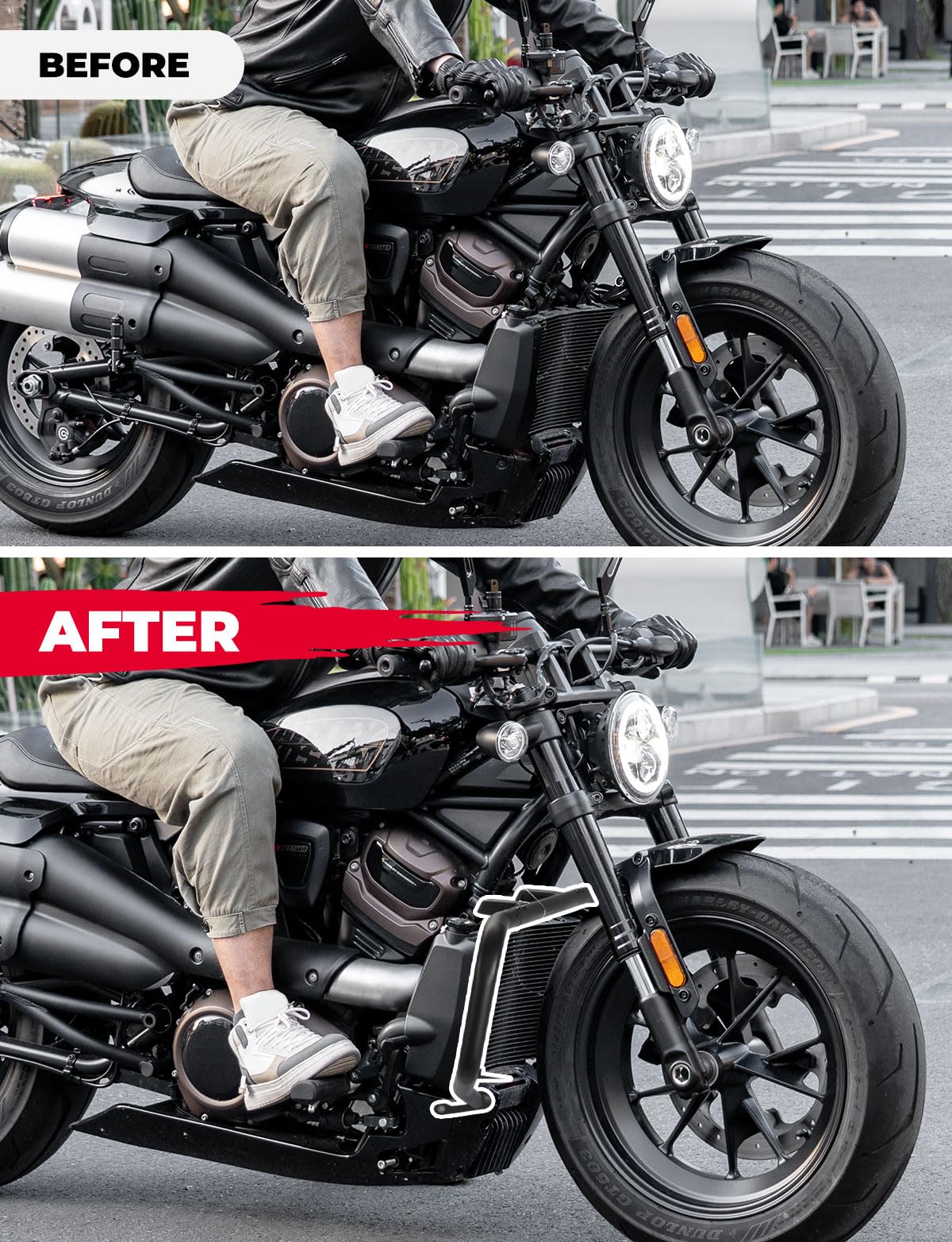 KEMIMOTO Sportster S RH1250 paramotore crash bar ferro