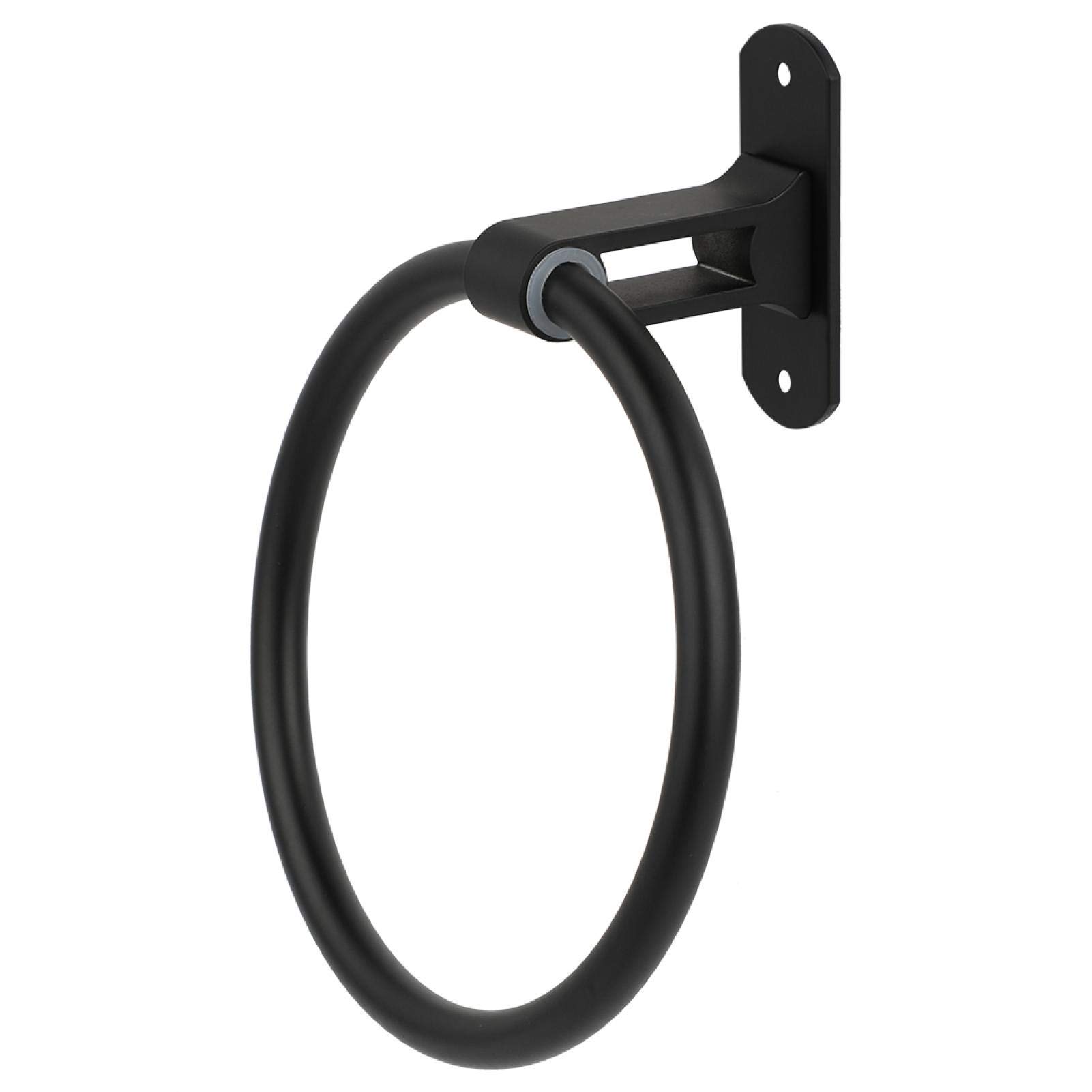Kuuleyn Porta Asciugamani Anello Nero Rotondo da Parete