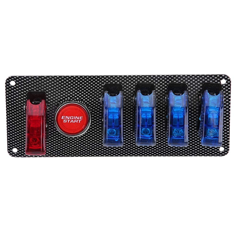 Kuuleyn Pannello Accensione Auto 12V 6 in 1 Universale