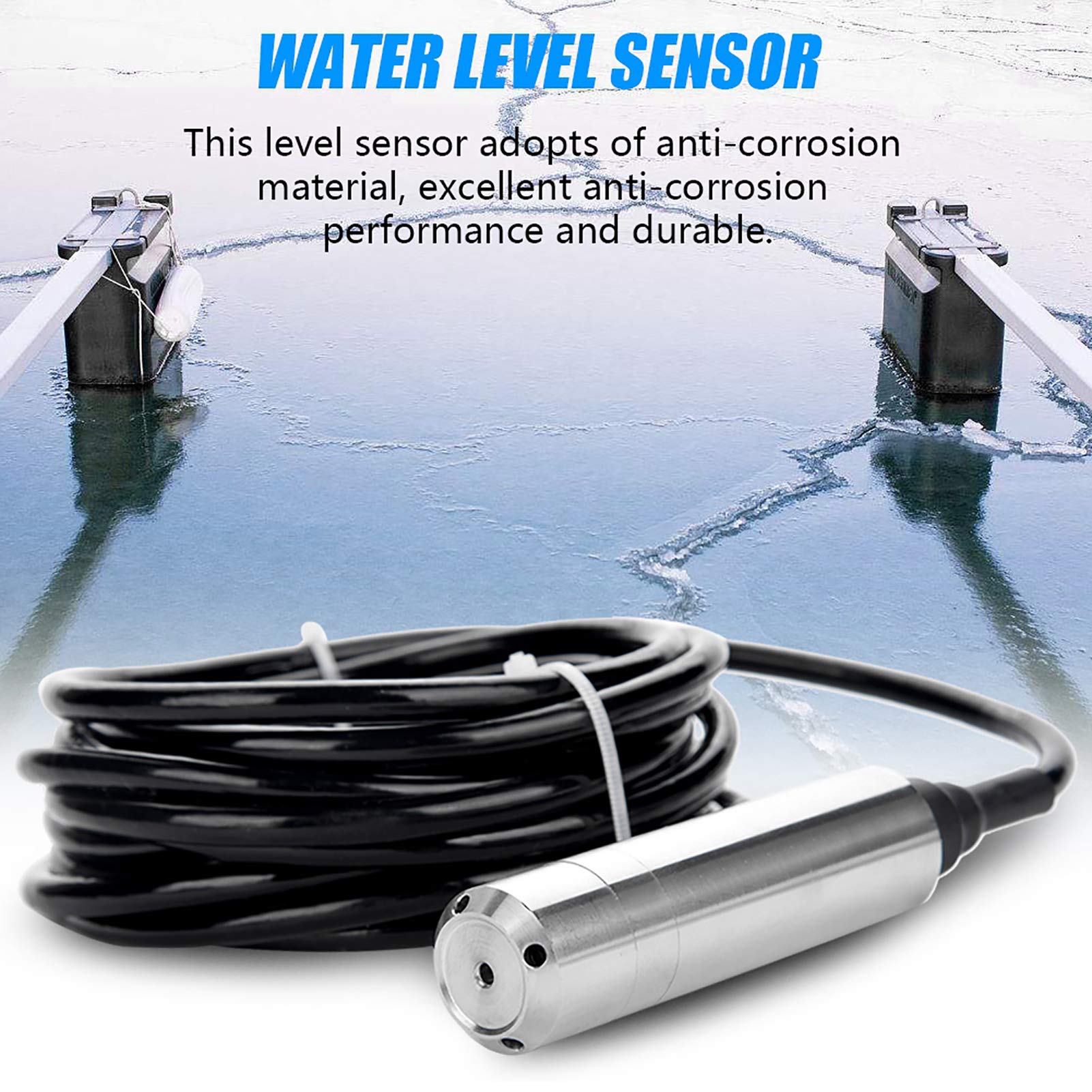 Kuuleyn Sensore Livello Liquido 5 m 4-20mA DC24V Inox