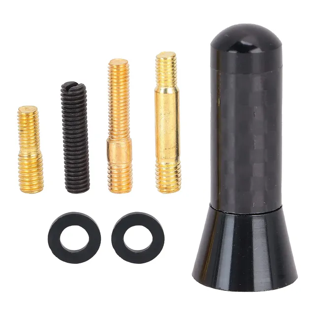 AOWINHIT antenna corta universale carbonio nera 3,5 cm