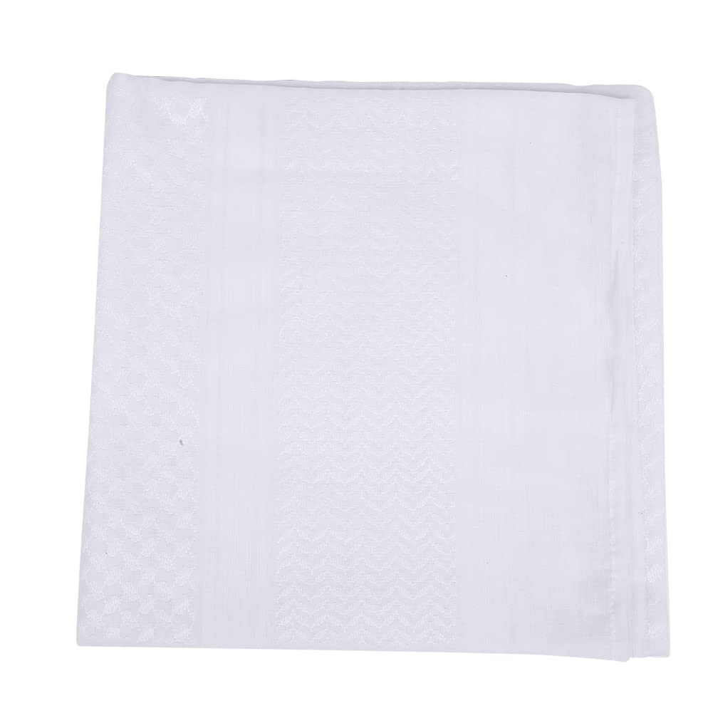 Hapivida Foulard Arabo keffiyeh bianco 140 cm con fascia