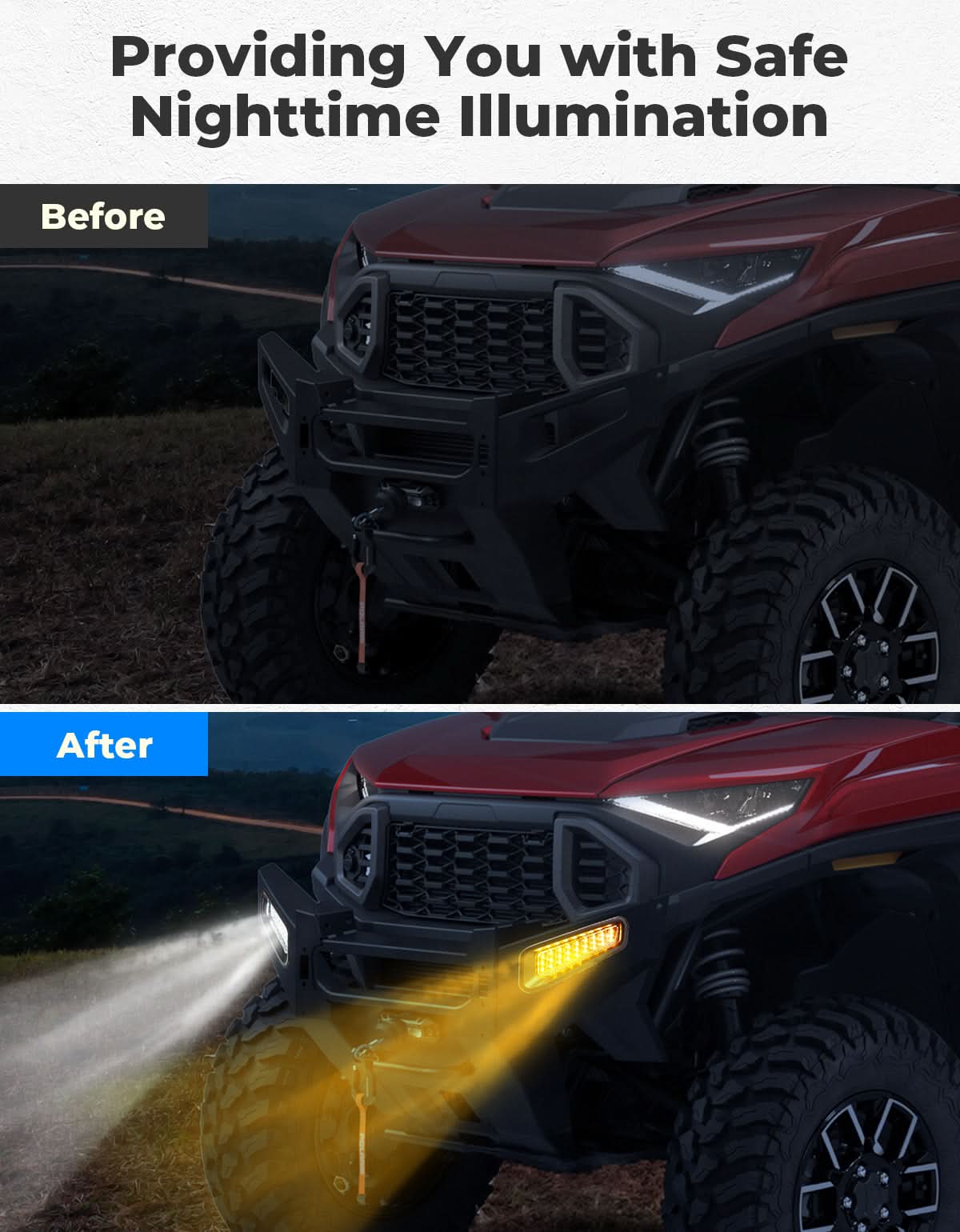 Kemimoto Ranger XD 1500 luci paraurti LED anteriori 2pz