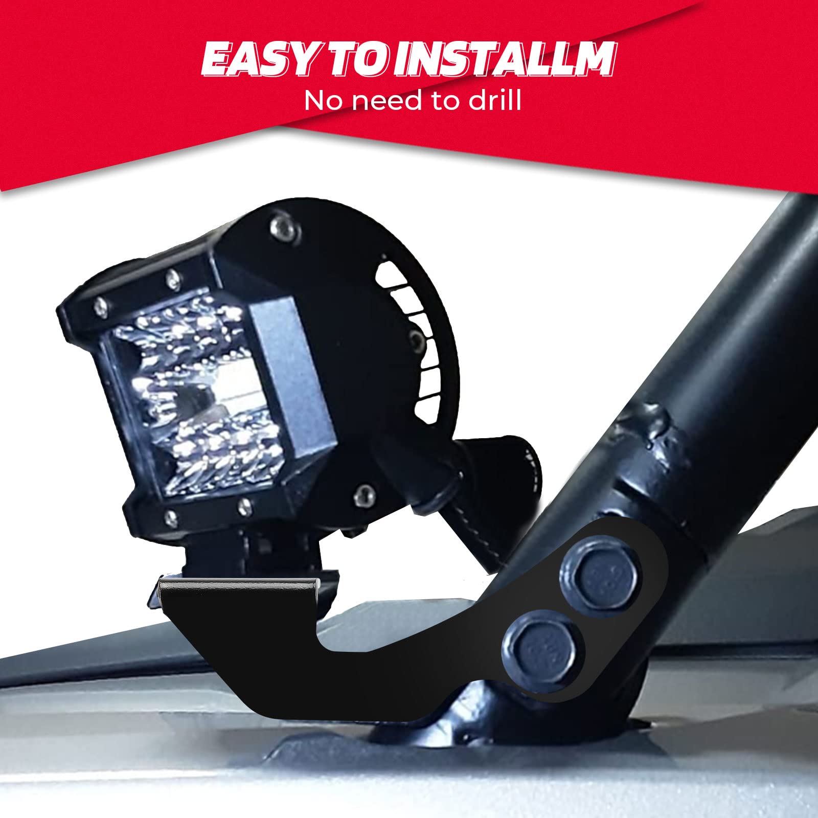 KEMIMOTO RZR staffe faro montante A 2 pezzi inox