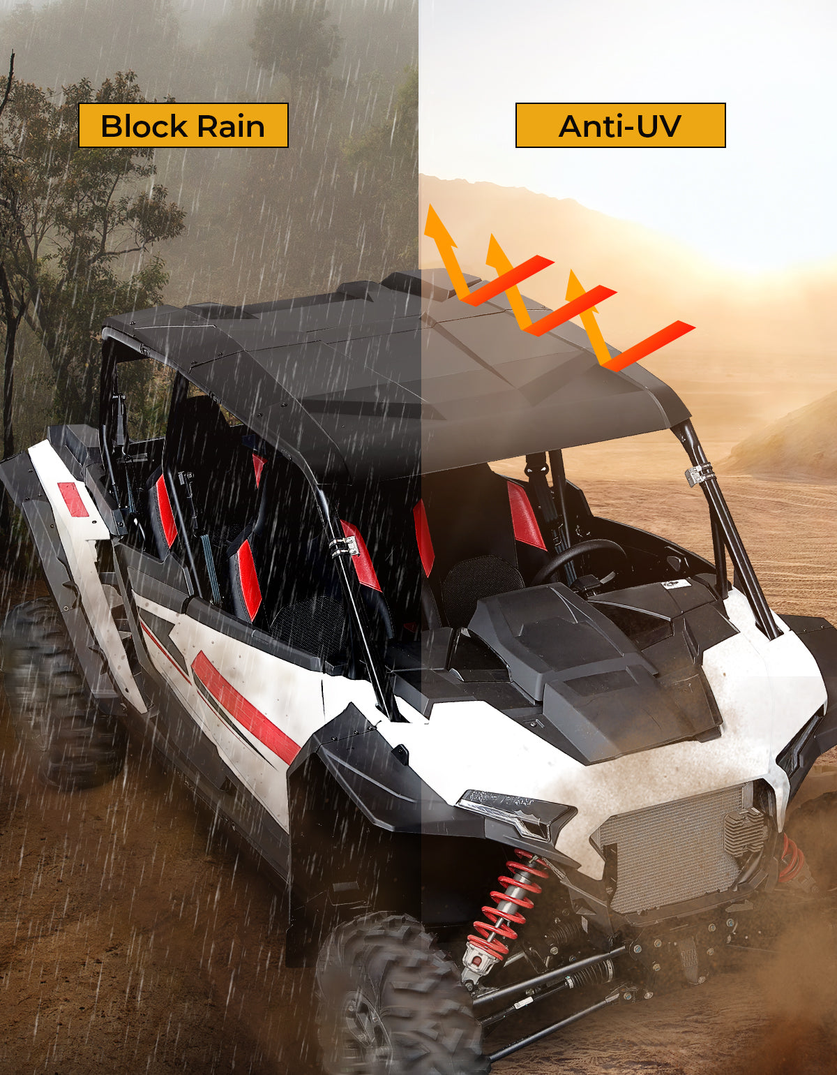 Kemimoto RZR XP4 1000 tetto rigido 5-in-1 4 porte 2024-2025