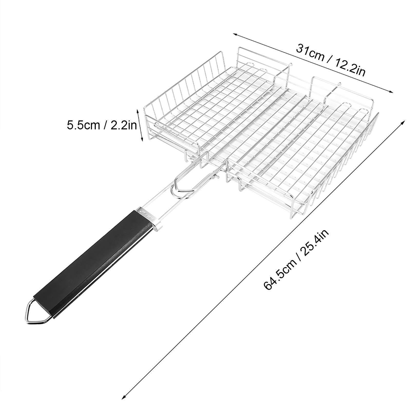 Kuuleyn Griglia Barbecue Pesce Verdure 645 mm Legno