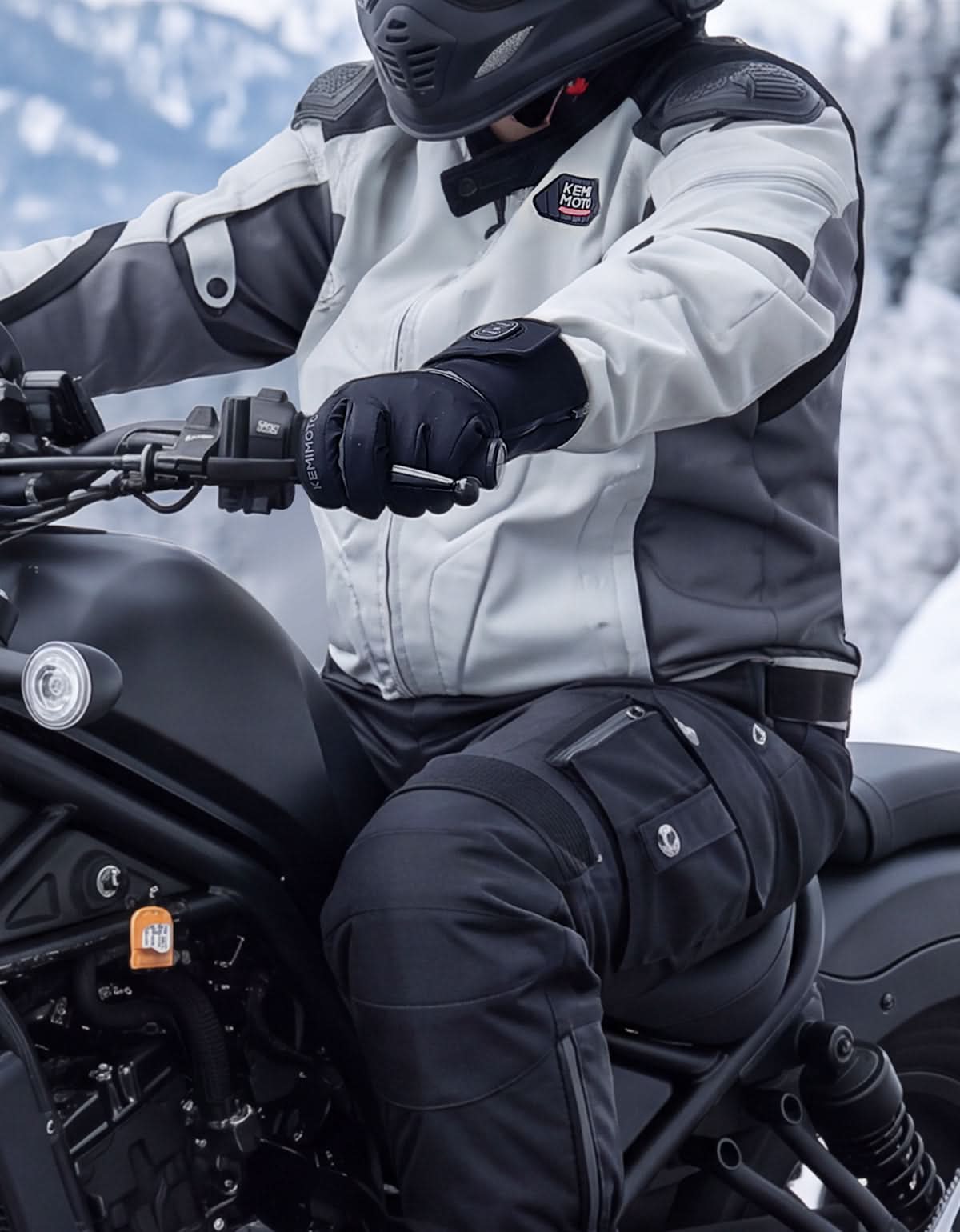 Kemimoto guanti riscaldati moto touchscreen 3000mAh