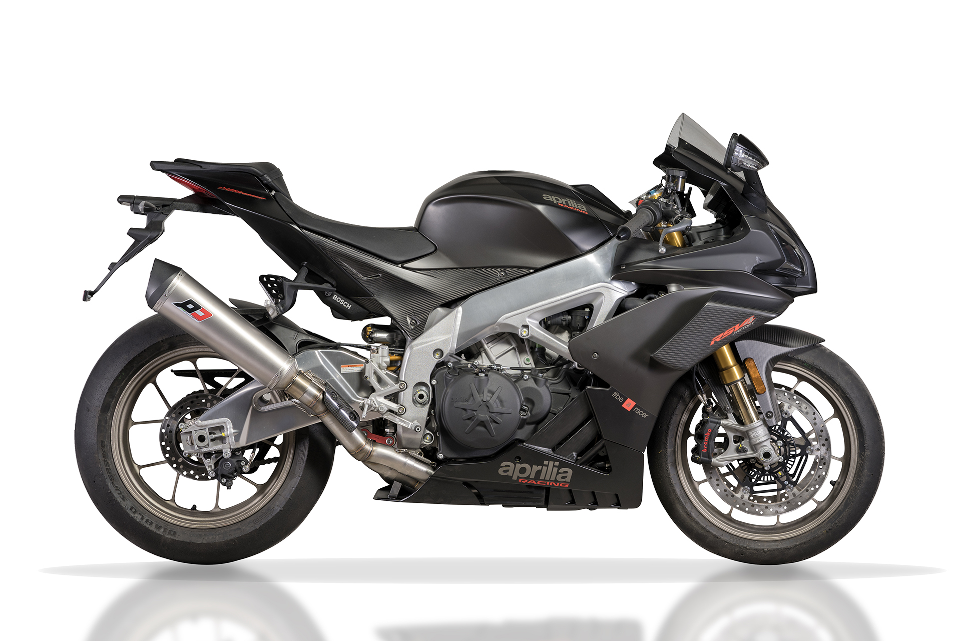 QD Exhaust Magnum Tronco-Cono scarico semi-completo titanio Euro4