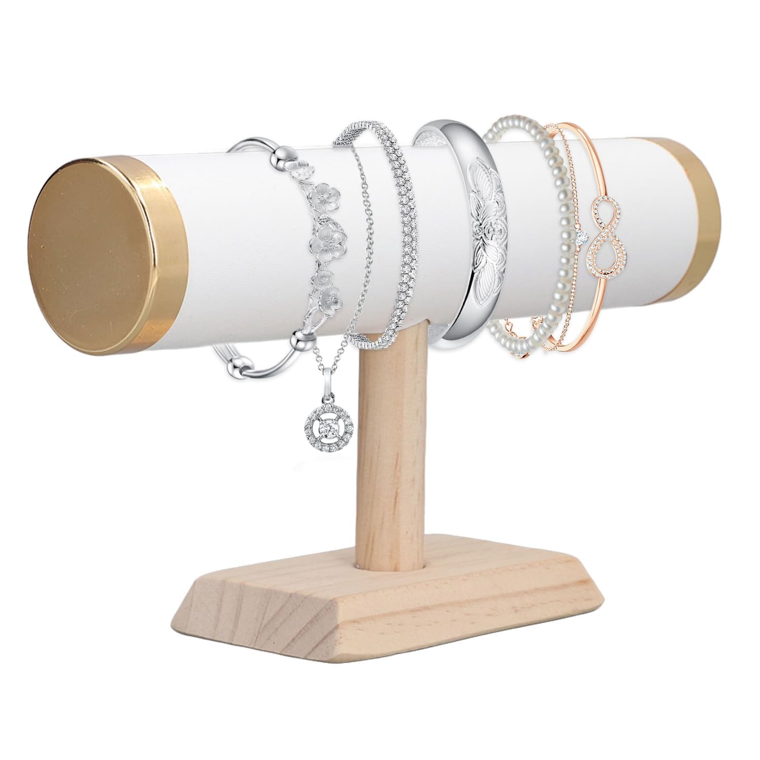 Hapivida Espositore per Bracciali a T Bianco 23 cm 2 Pezzi