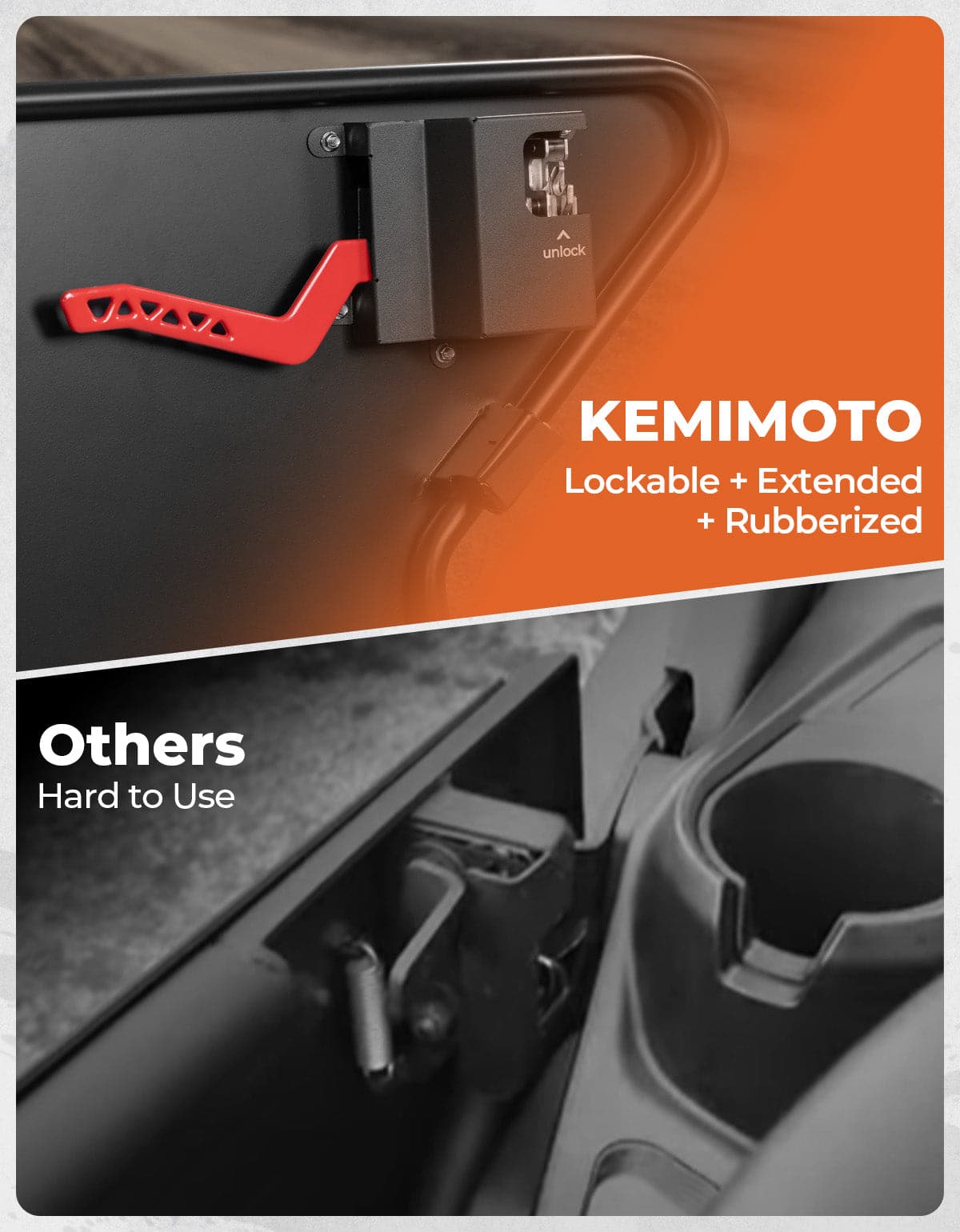 KEMIMOTO Defender MAX mezze porte alluminio 2 mm visibilità
