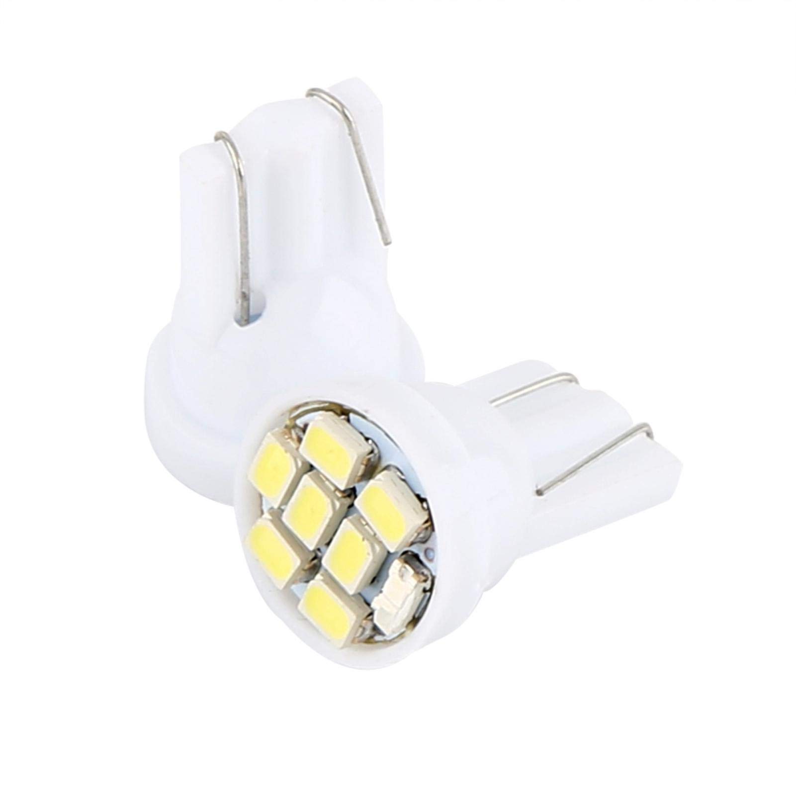 Kuuleyn Lampadine LED T10 8 SMD 1206 Bianche 100 Pezzi