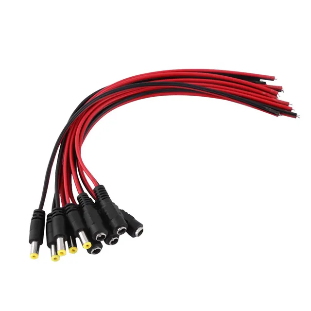 Kuuleyn Cavo Alimentazione CC 2,1x5,5 mm 10 Pezzi Maschio Femmina