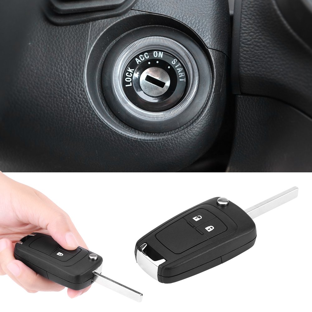 Kuuleyn Guscio Chiave Auto 2 Pulsanti Opel Astra Nero