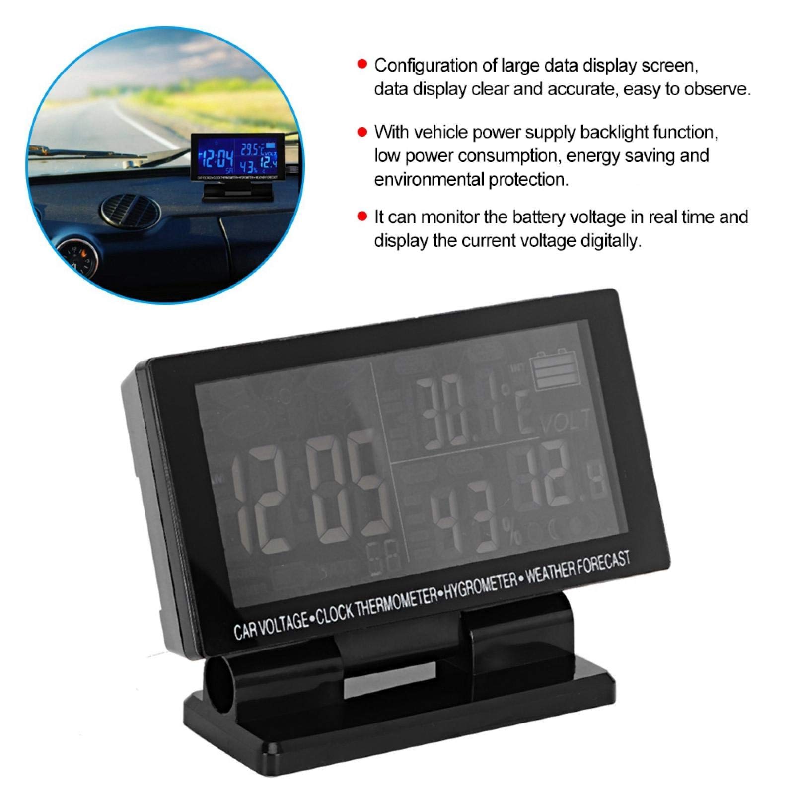 Kuuleyn voltmetro auto digitale termometro igrometro meteo