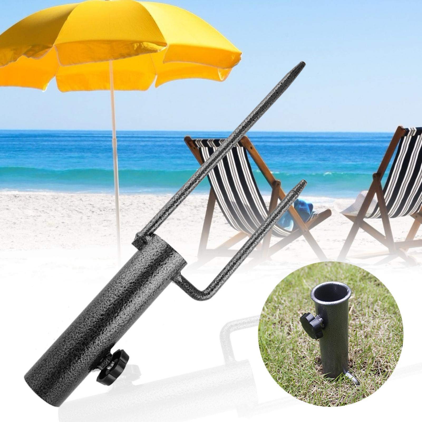 Kuuleyn base ombrellone ancoraggio sabbia acciaio 350 mm