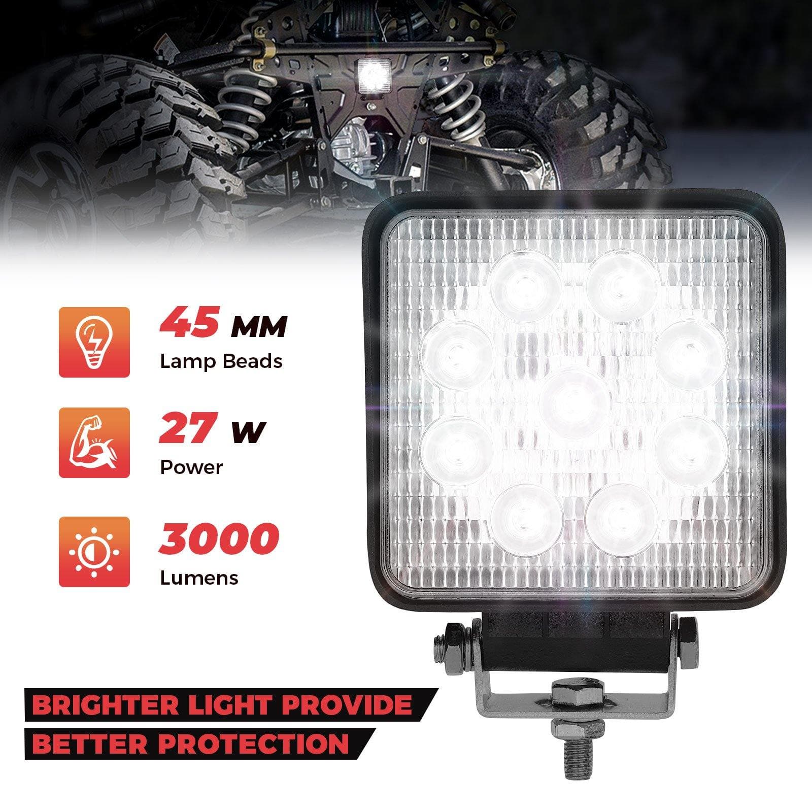 Kemimoto B0801-00901 Faro Retromarcia LED Ranger 1000 27W