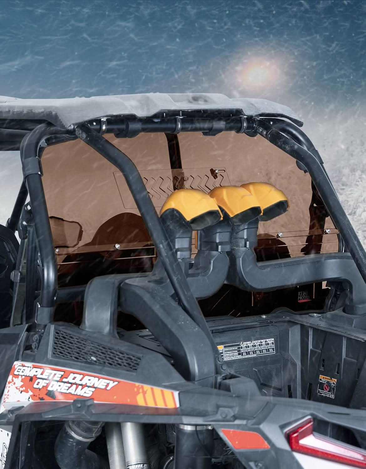 KEMIMOTO 2602 parabrezza posteriore RZR XP 1000 oscurato ventilato