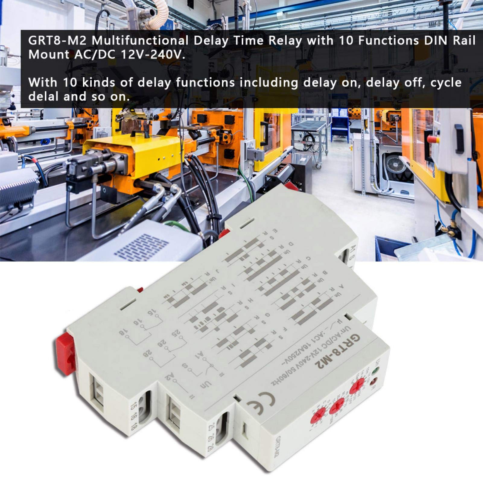Kuuleyn GRT8-M2 relè temporizzato 12-240V 10 funzioni