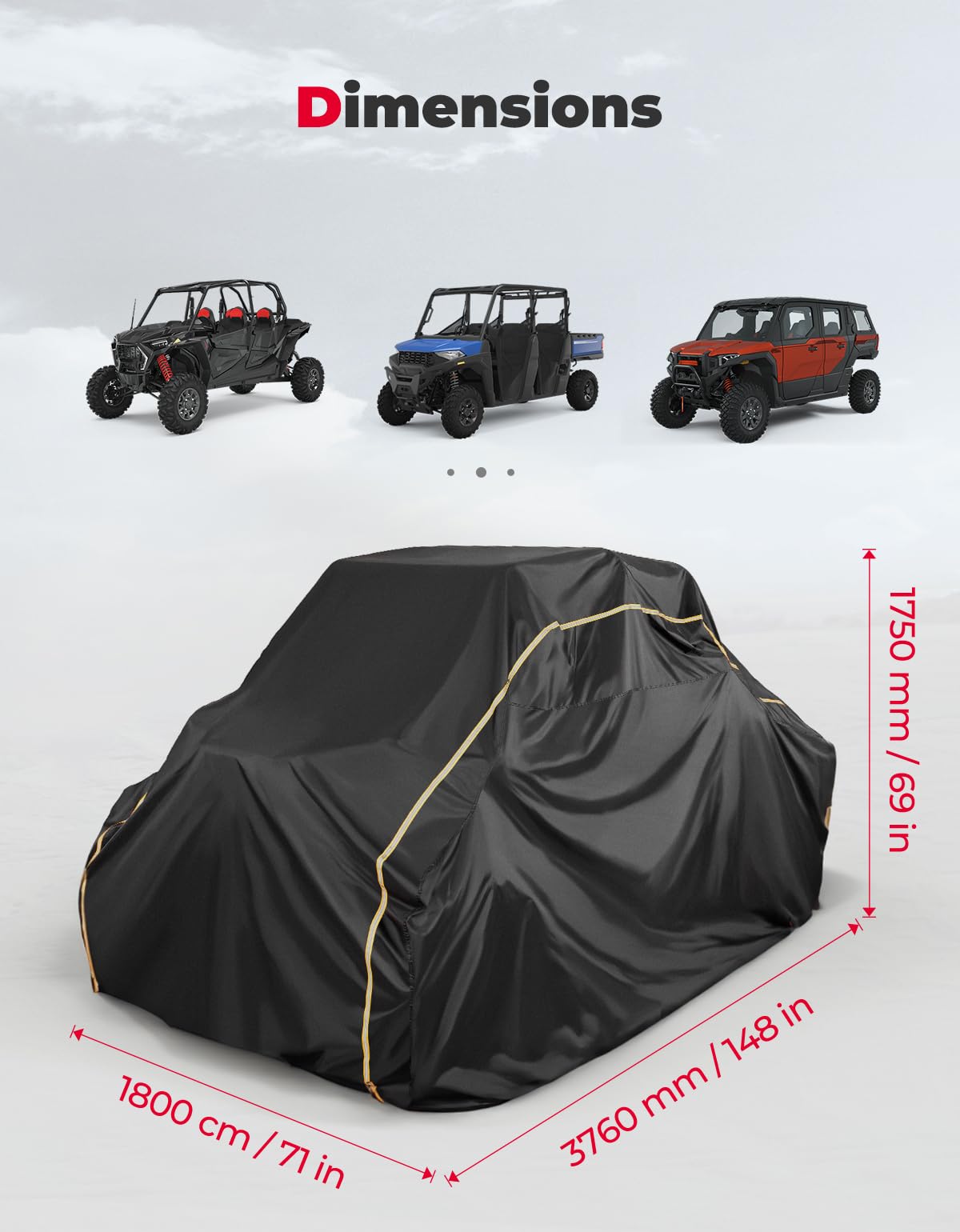 KEMIMOTO RZR telo copri UTV 4 posti impermeabile