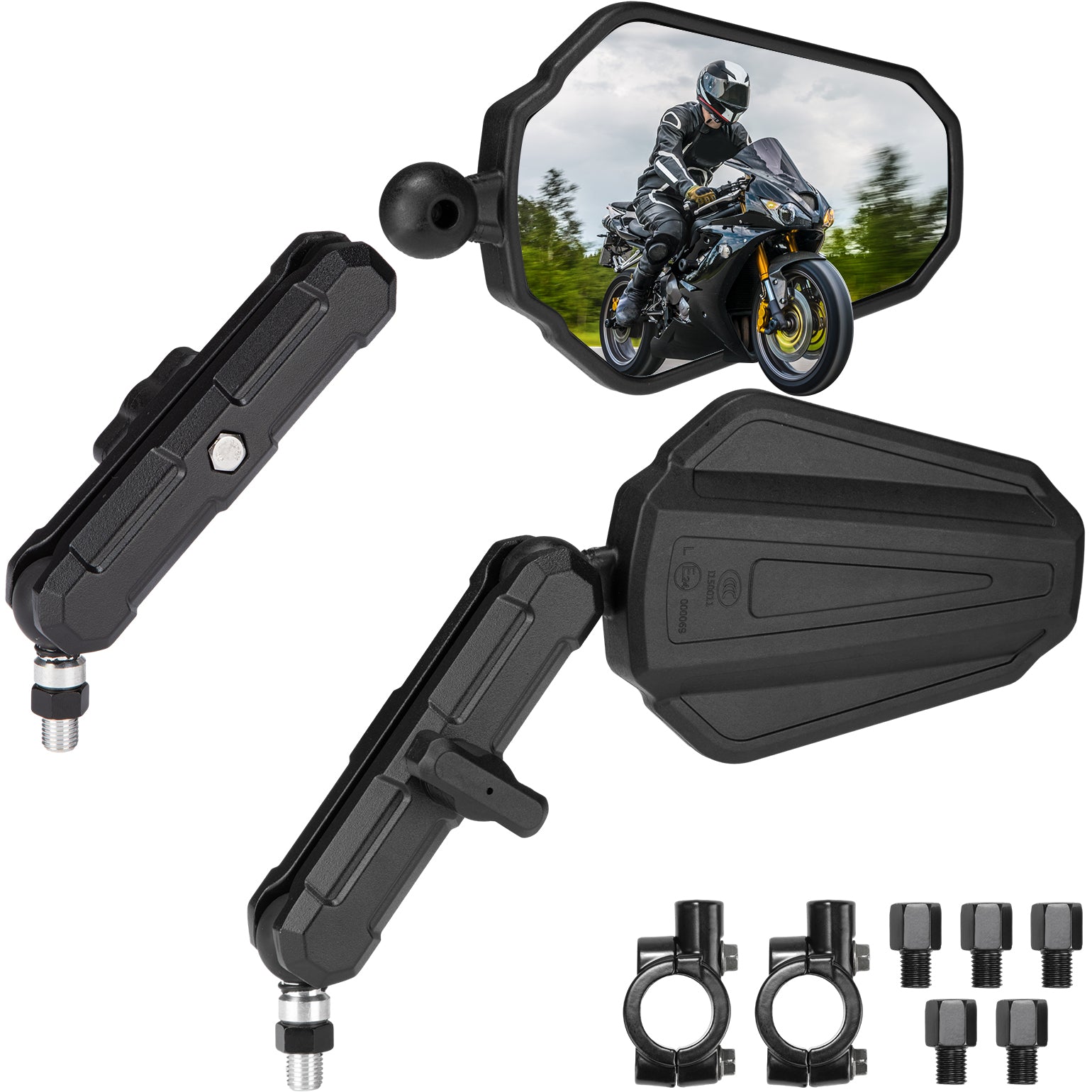 KEMIMOTO Adventure Specchi Moto M8 M10 Grandangolari