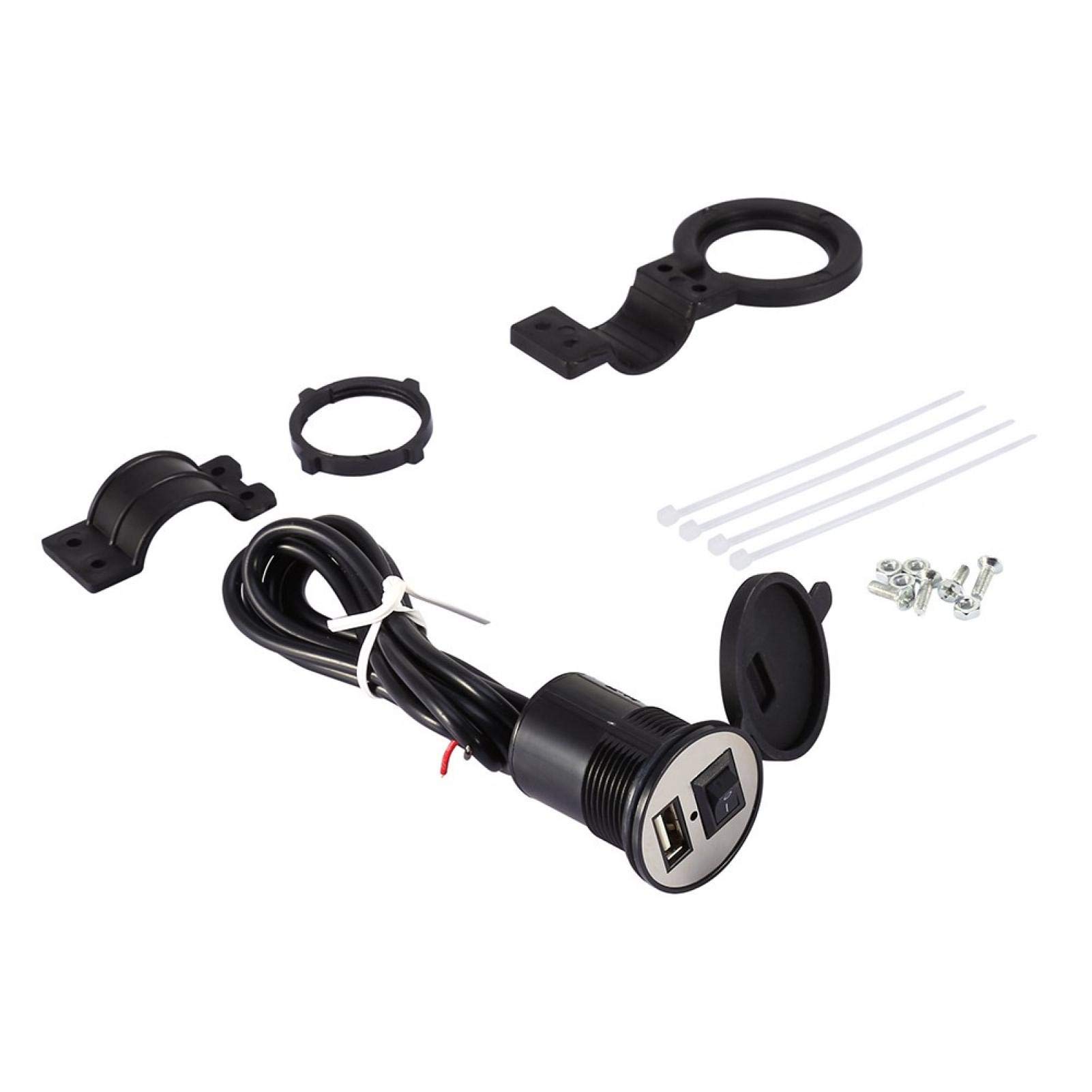 Kuuleyn Caricabatterie USB Moto Impermeabile 12-24V