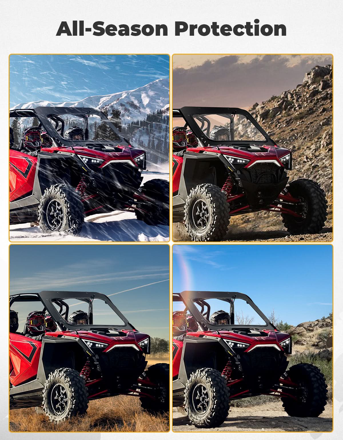 Kemimoto RZR PRO XP parabrezza vetro con tergicristallo