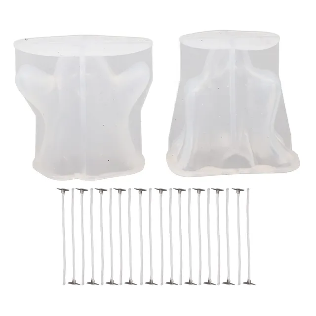 Kuuleyn Halloween Fantasma stampo candela 2 pezzi silicone