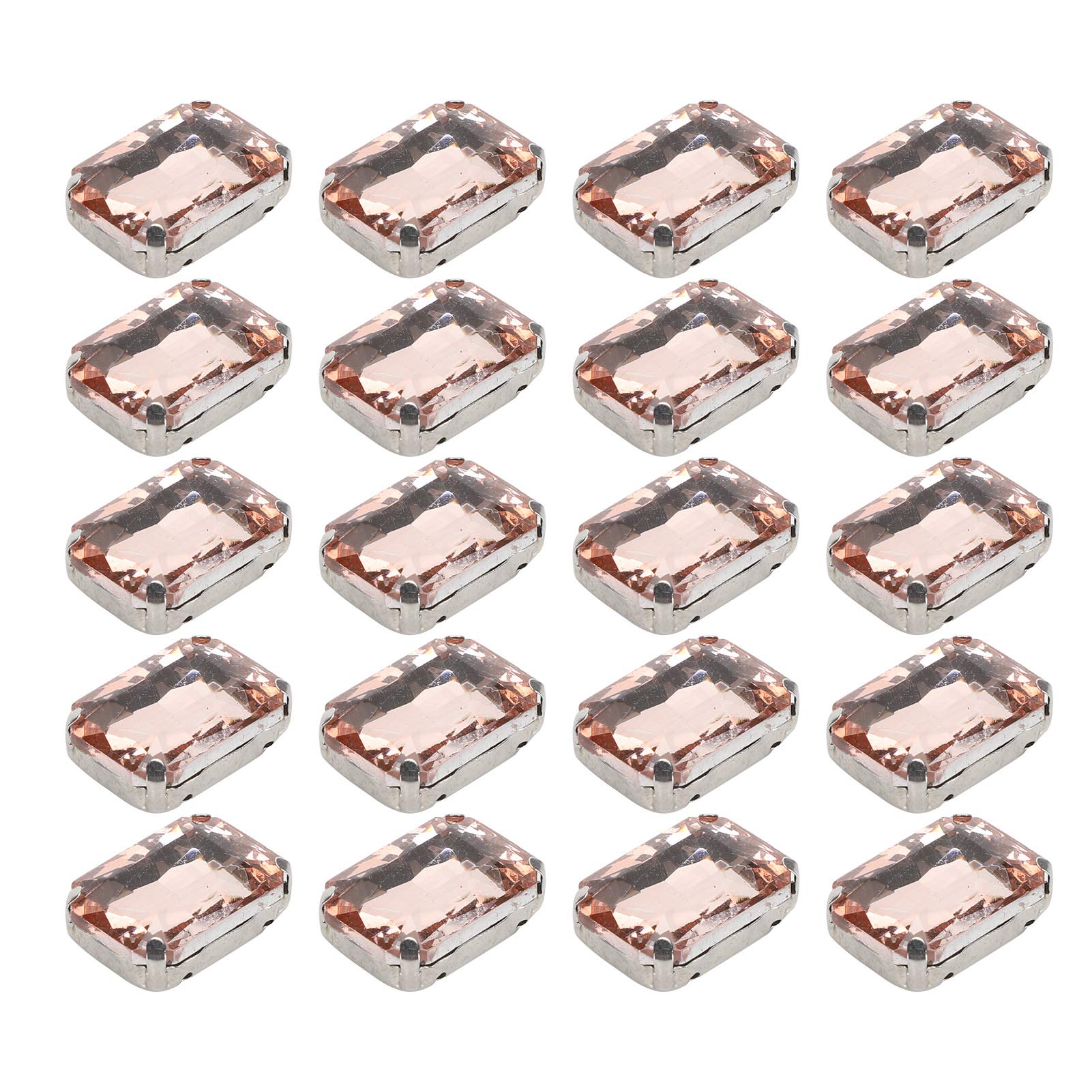 Hapivida Strass da Cucire 13x18mm A 20 Pezzi Vetro