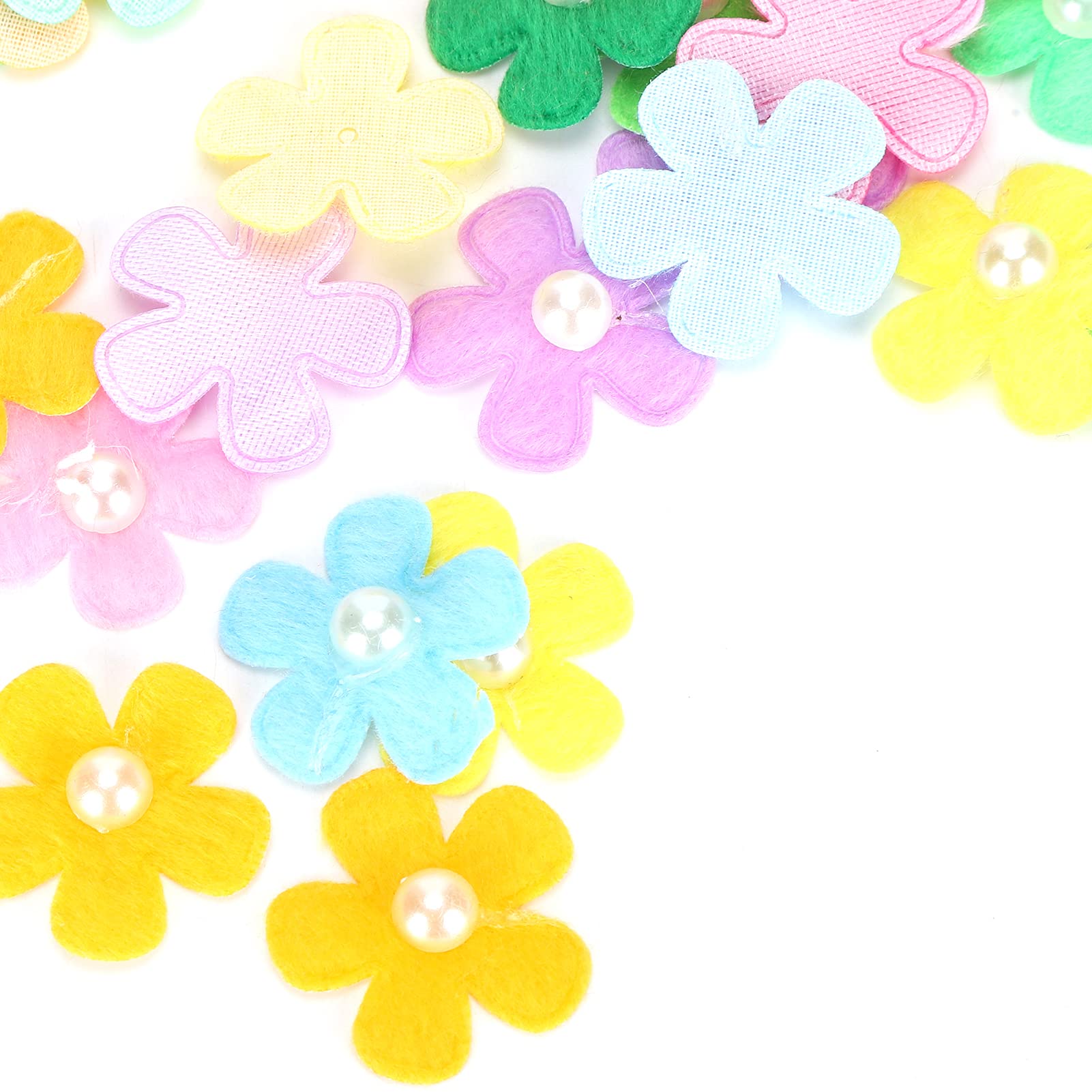 Hapivida Fiori in Tessuto per Fai da Te 200 Pezzi 10 Colori