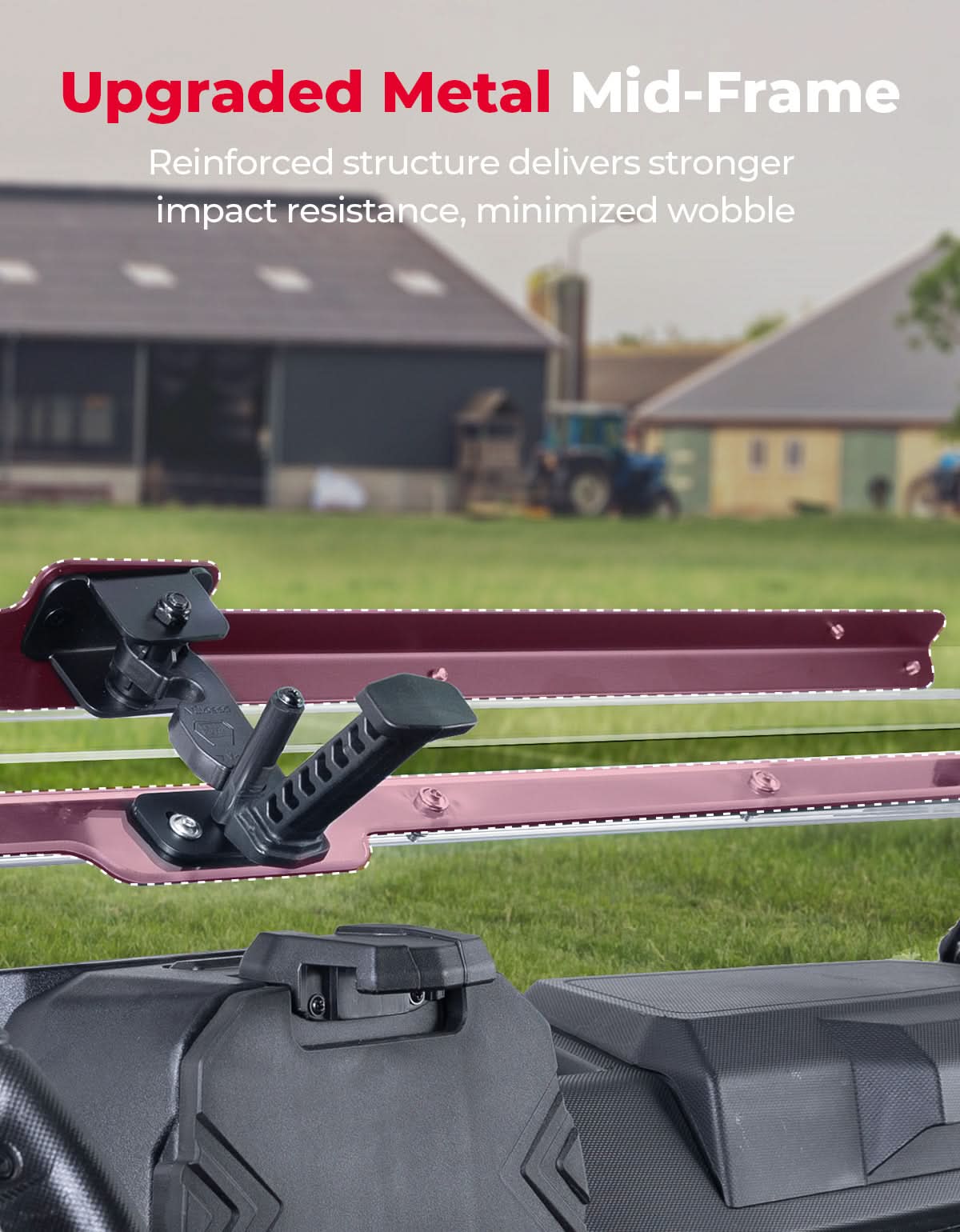 KEMIMOTO Parabrezza Ribaltabile 3-in-1 per Polaris Ranger XP 1000