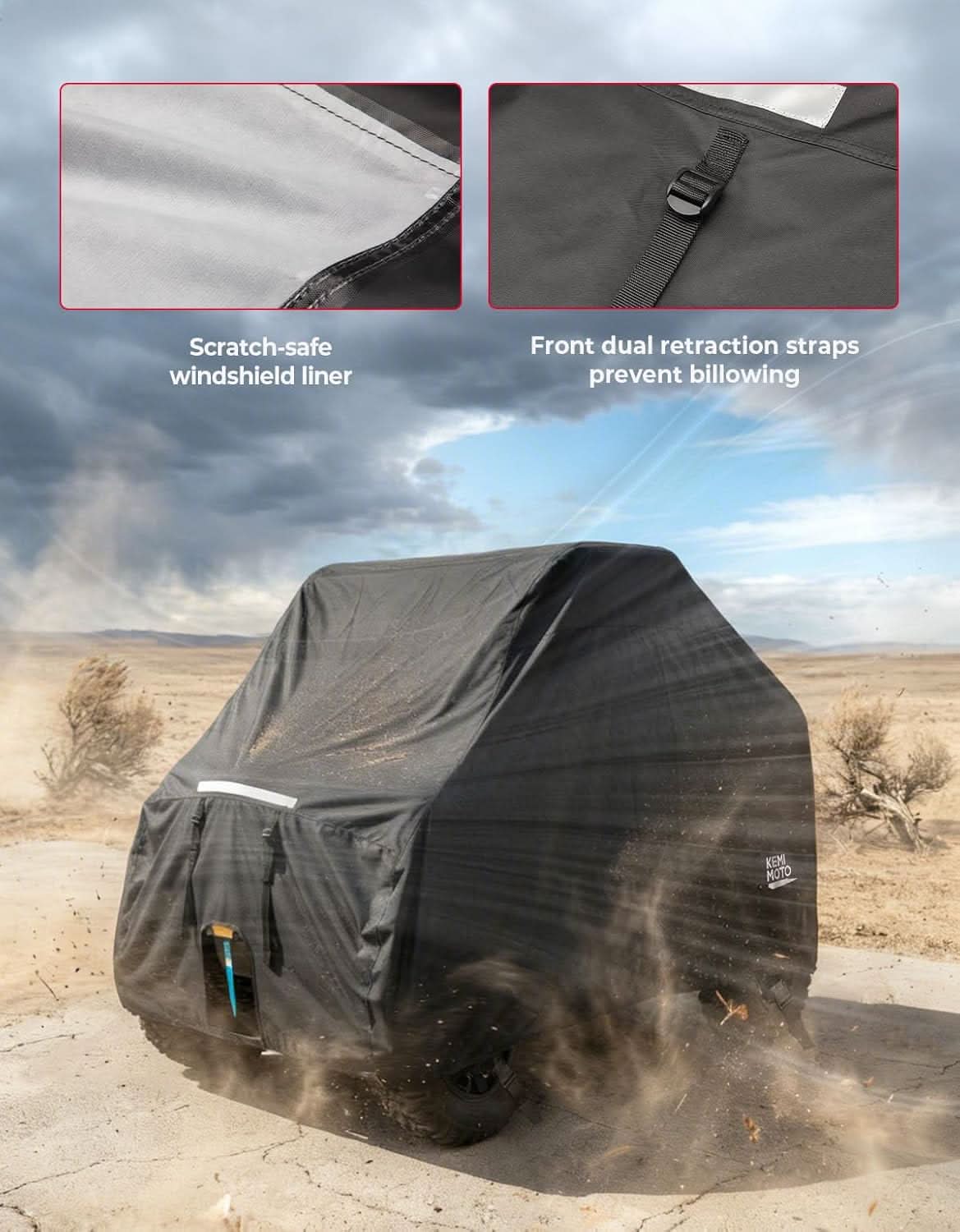 KEMIMOTO Cover UTV 4 Posti da Trasporto 600D Impermeabile