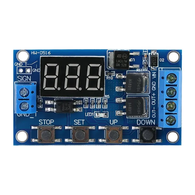 Kuuleyn modulo timer DC 5-36V display LED 15A