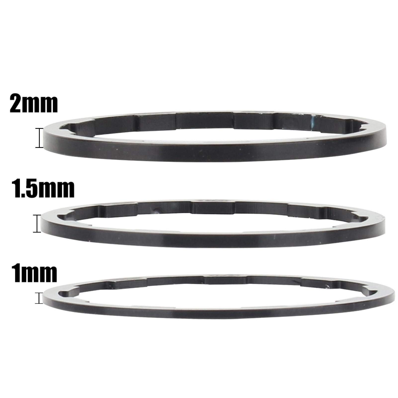 Kuuleyn Distanziali Bici Alluminio 1mm 1,5mm 2mm 3 Pezzi