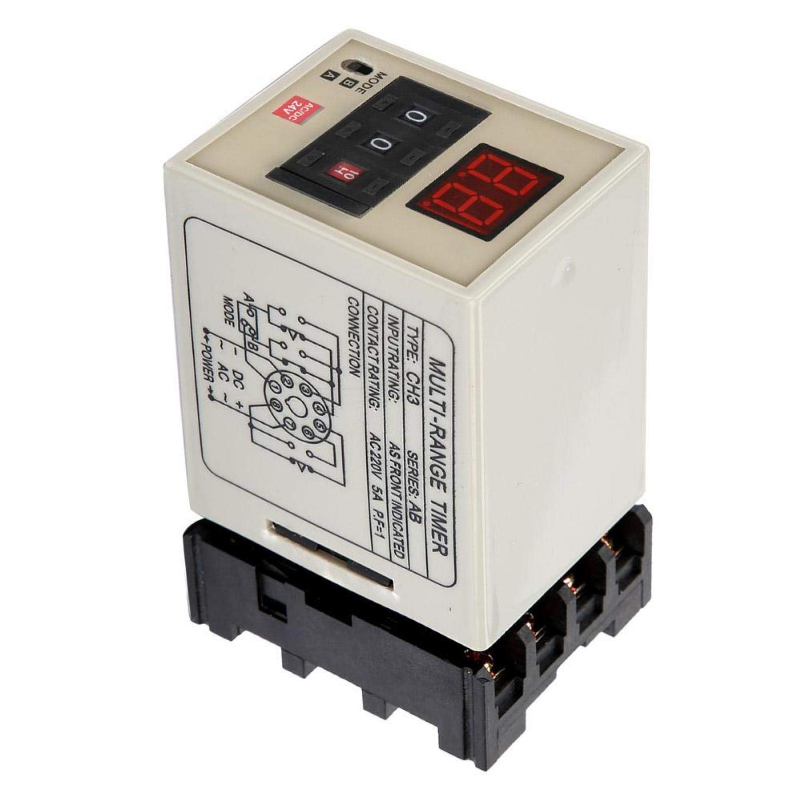 Kuuleyn AH3-DM relè temporizzatore 24V 0,01s-99h