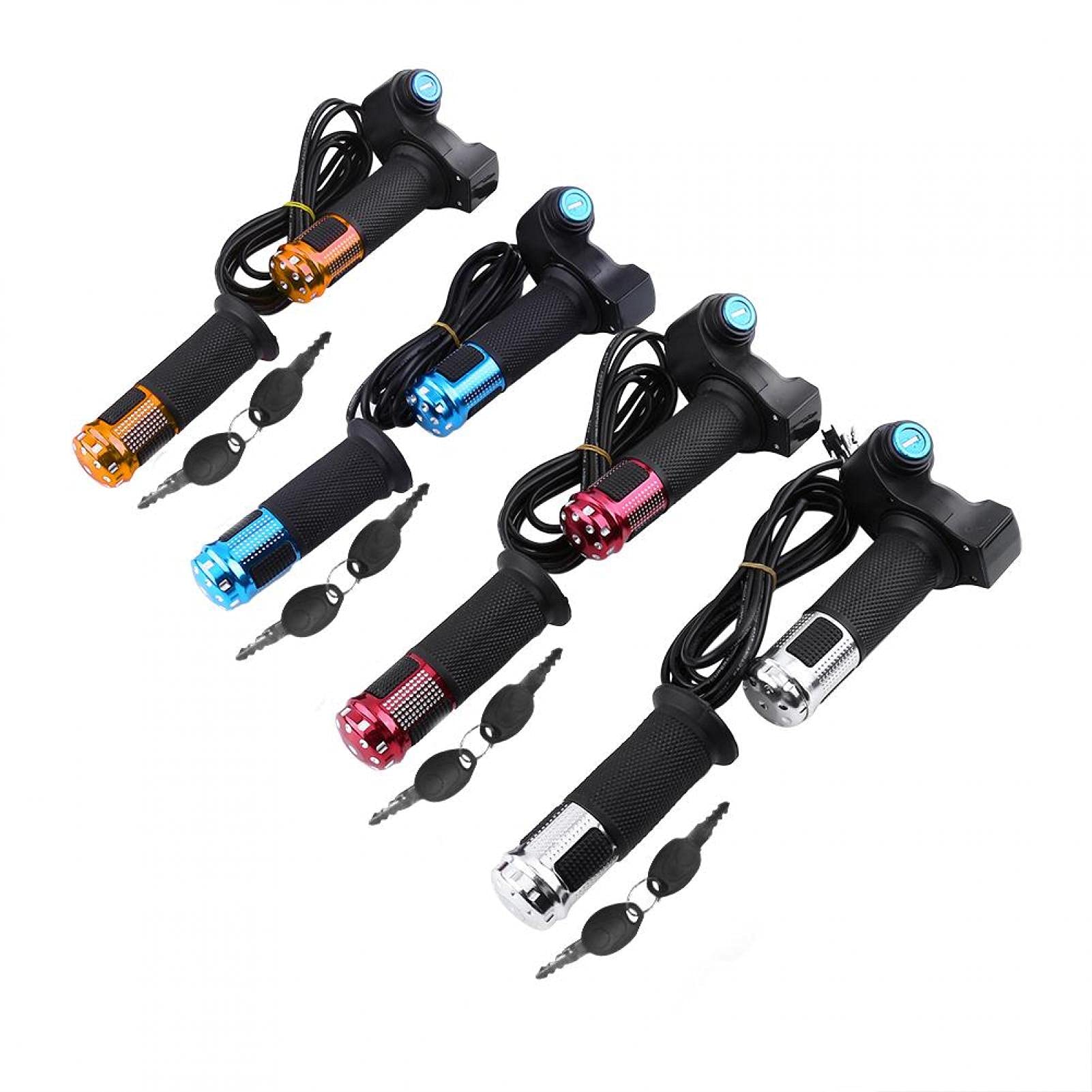 Kuuleyn Manopola Acceleratore Bici Elettrica Argento LED