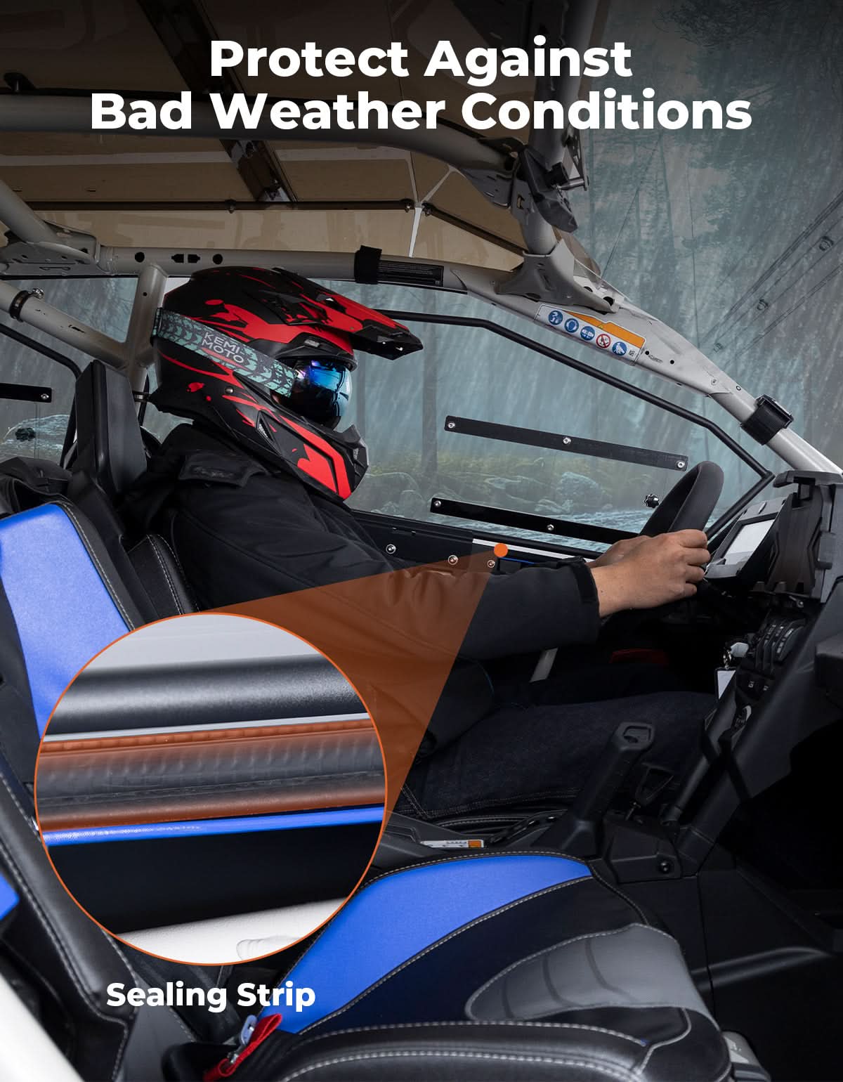 KEMIMOTO Maverick X3 MAX Porte Superiori Rigide Ventilate