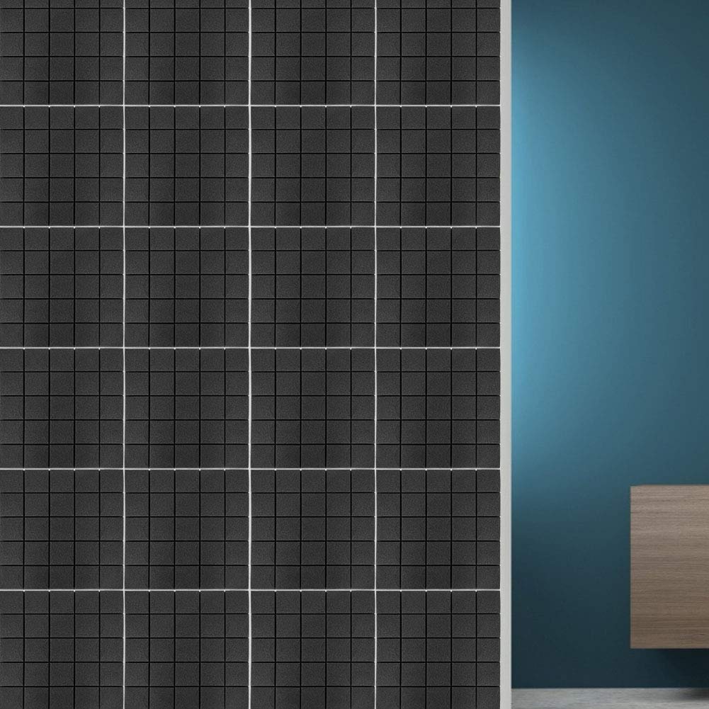 Kuuleyn Pannelli Acustici 50x50x5cm Pannelli Fonoassorbenti Nero 6 Pezzi