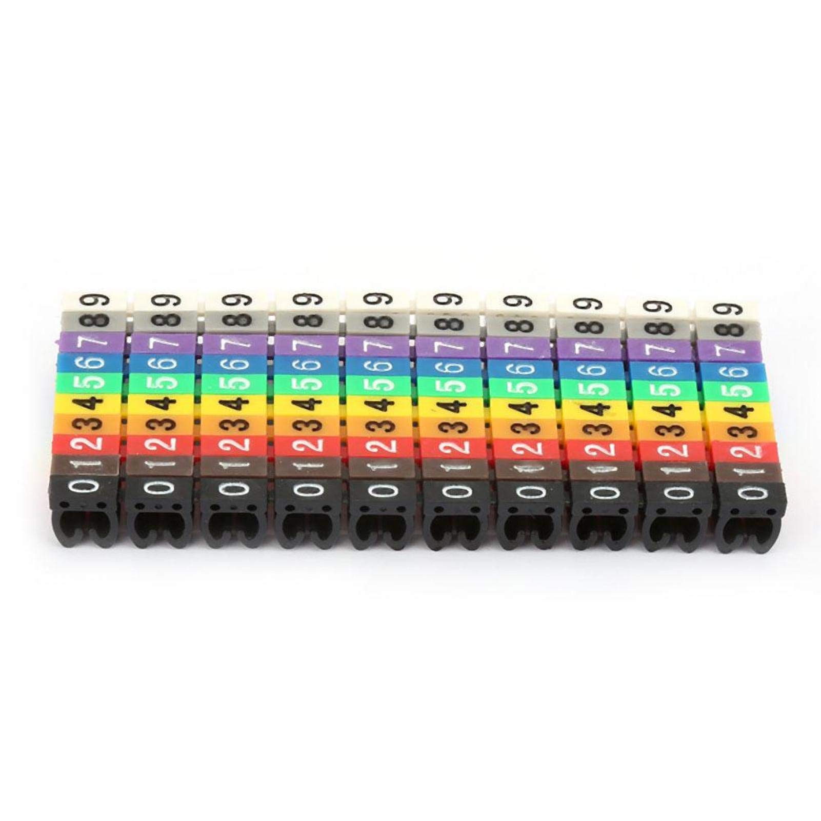 Kuuleyn Clip 0-9 4mm segnafili colorati 100 pezzi