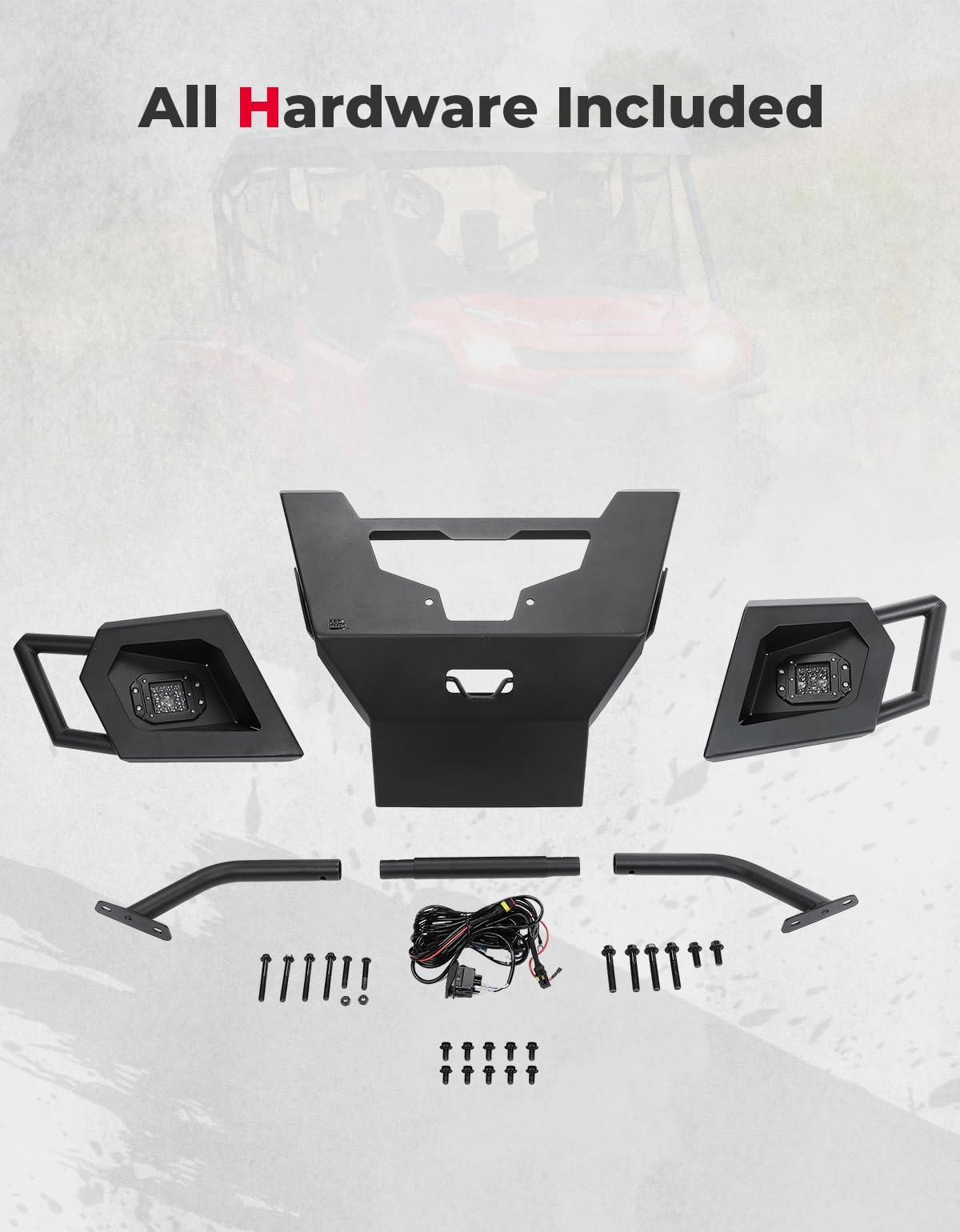 KEMIMOTO Pioneer 1000 paraurti anteriore con luci