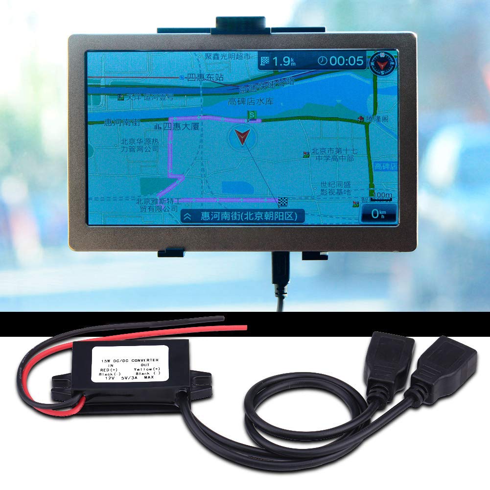 AOWINHIT Convertitore 12V-5V Caricabatterie Doppia USB 15W Impermeabile