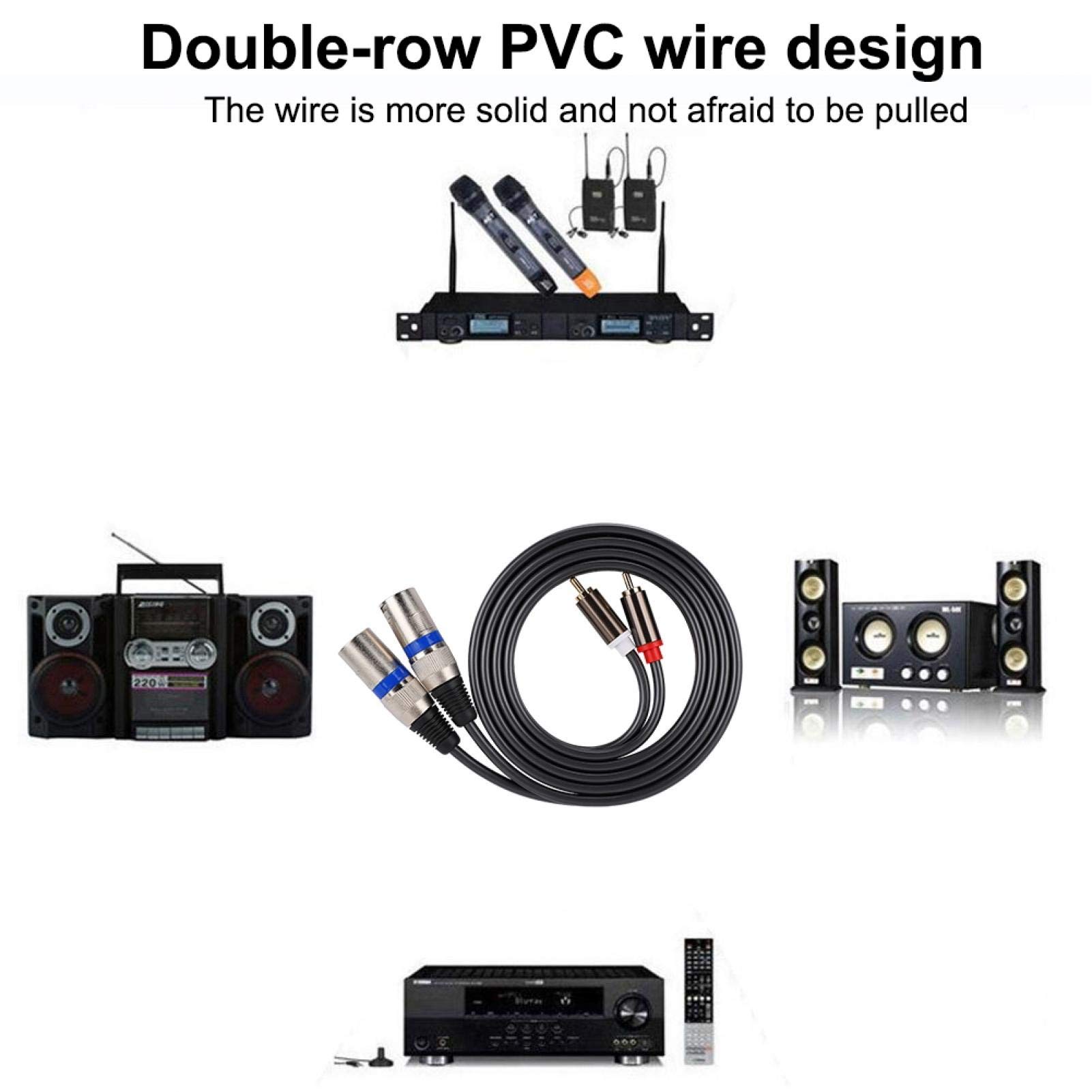 Kuuleyn Cavo RCA Maschio a XLR 1,5 m Adattatore Audio Rame