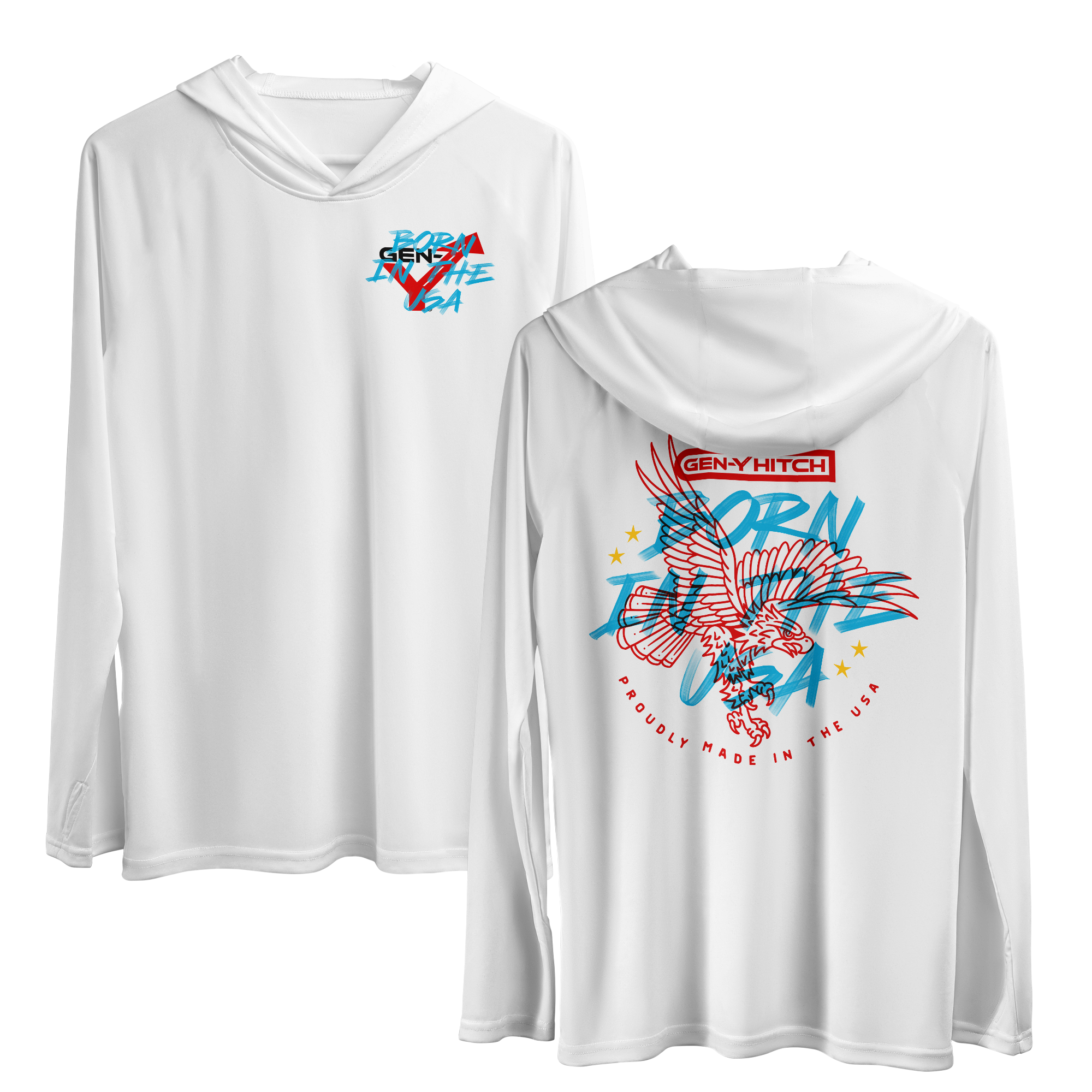 GEN-Y Born in the USA felpa tecnica nera L