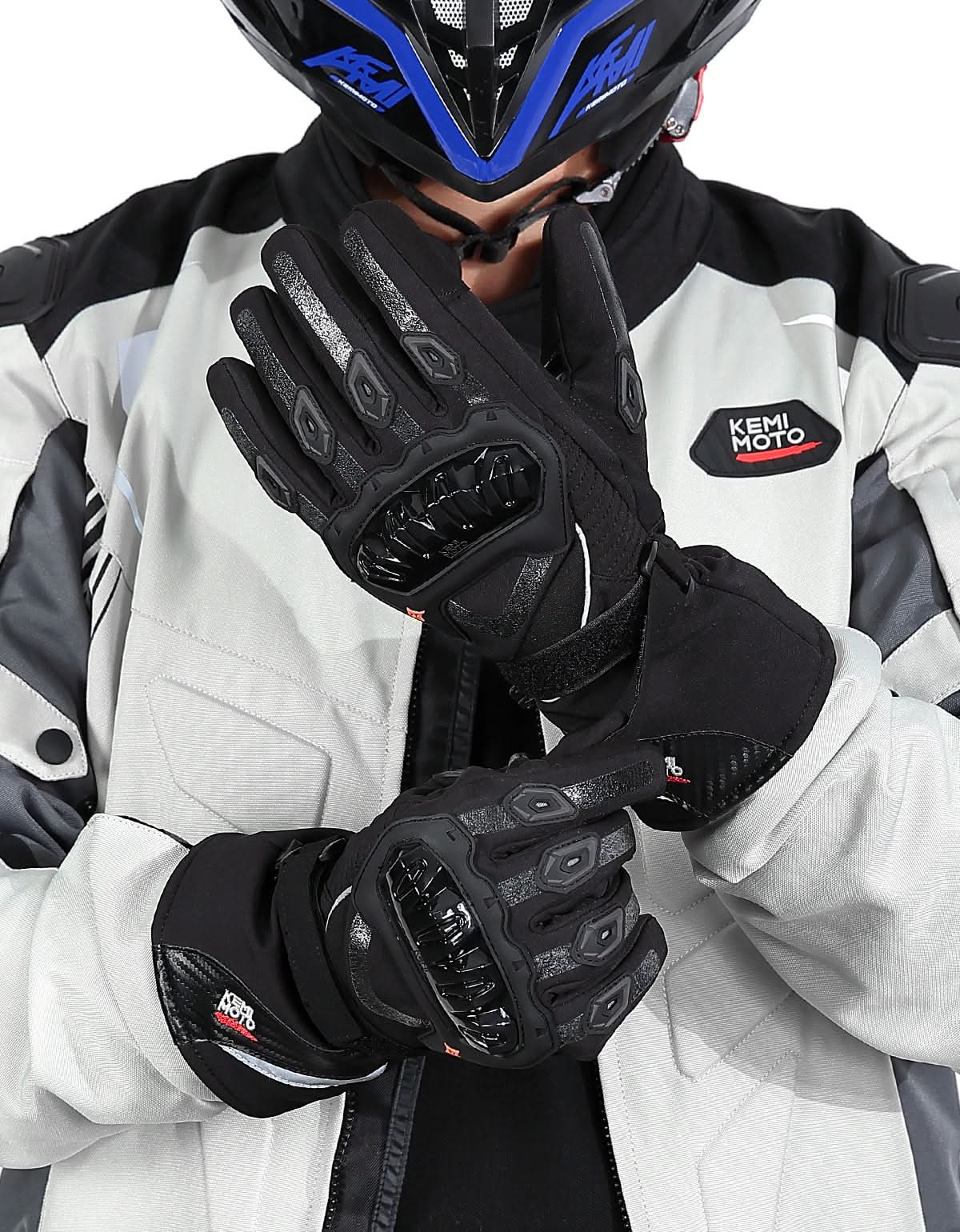 KEMIMOTO Guanti Moto Invernali Impermeabili Touchscreen