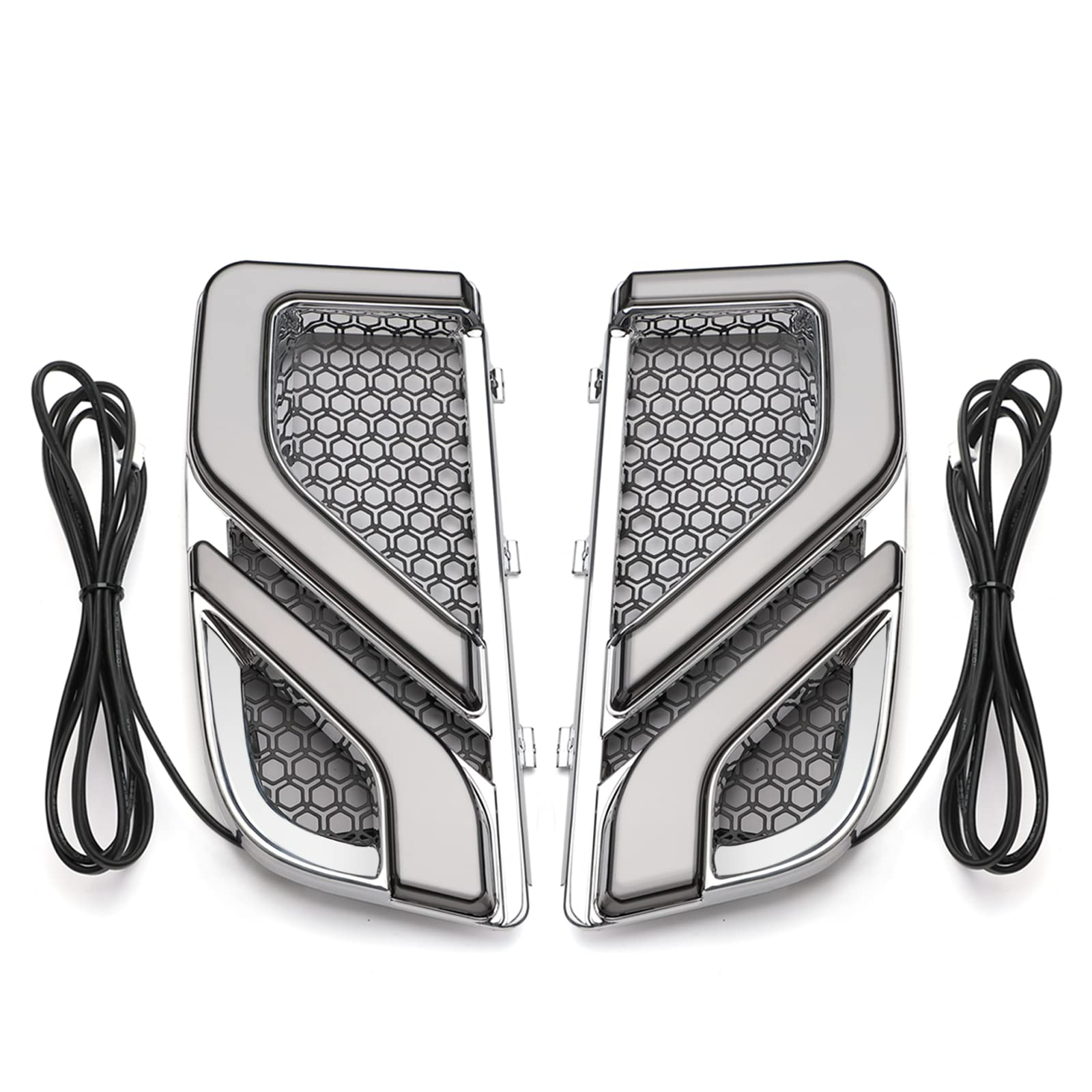 KEMIMOTO Touring Frecce LED Moto Nere Luce Diurna