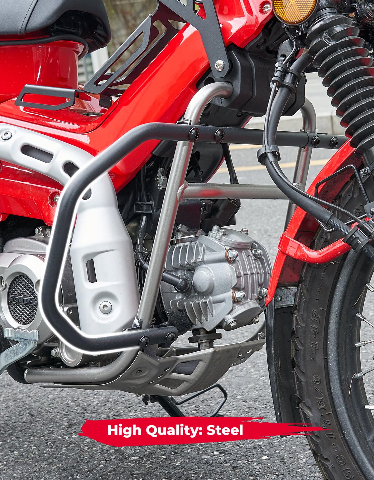 Kemimoto CT125 Trail 125 paramotore crash bar acciaio nero