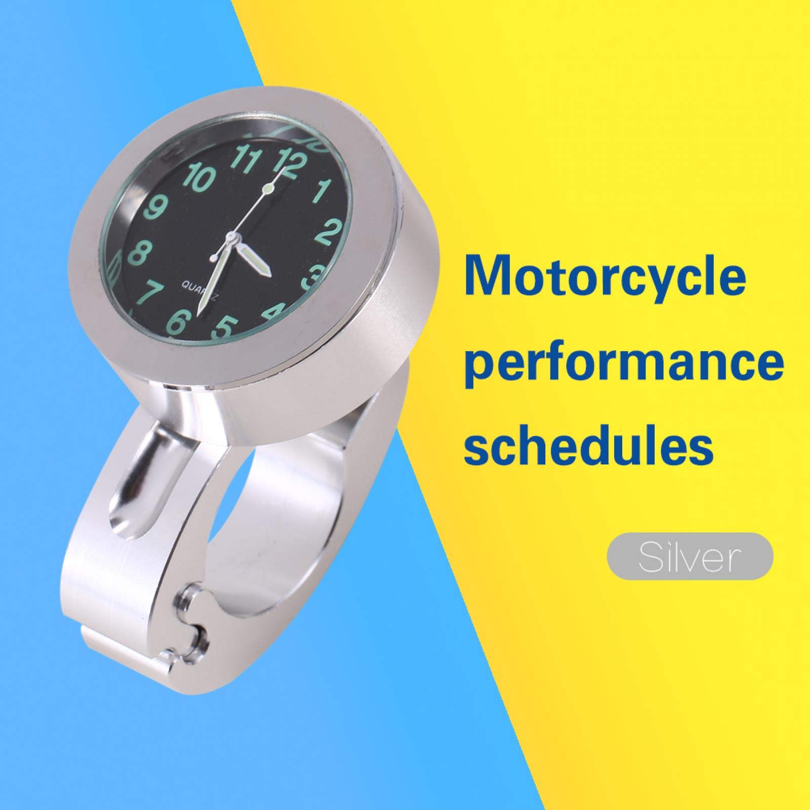 Kuuleyn Orologio da Manubrio Moto Argento Impermeabile