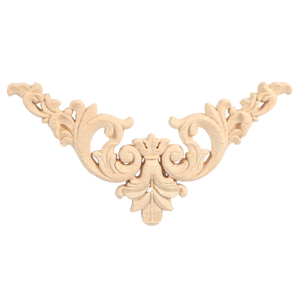 Kuuleyn Applique Legno Fiore 12x12 4 Pezzi Grezze da Verniciare