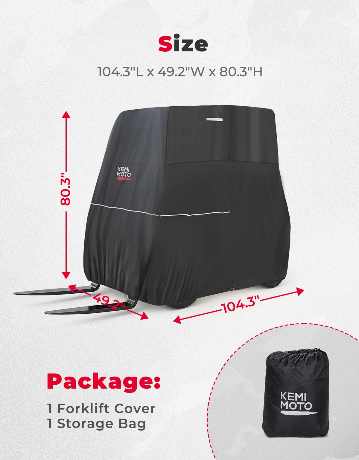 KEMIMOTO Telo Coprimuletto 420D con Cerniera 265cm