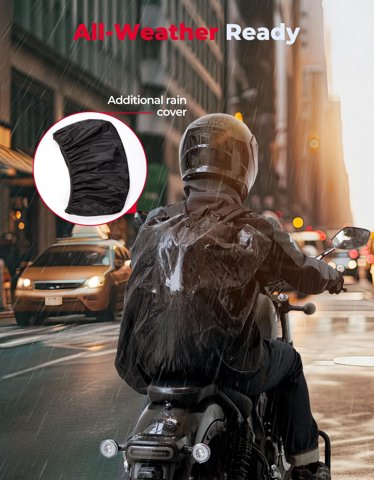 Kemimoto zaino casco moto 37L con porta USB