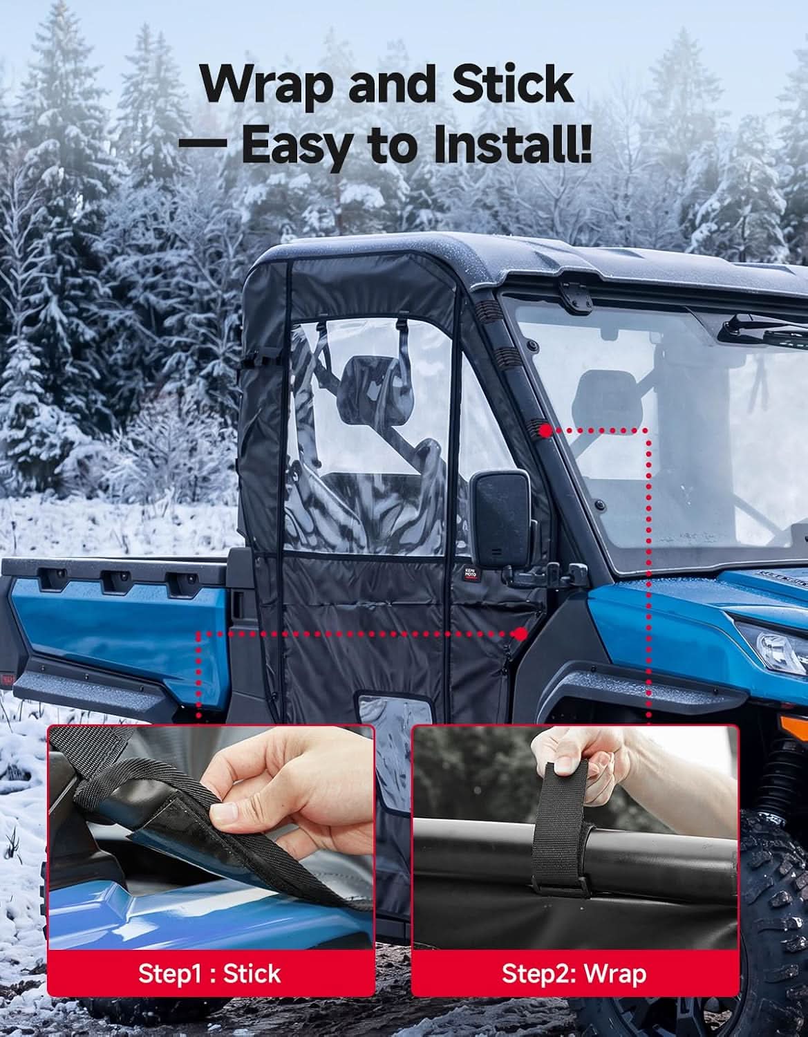 KEMIMOTO Porte Morbide Cabina CFMOTO UFORCE 1000 2019